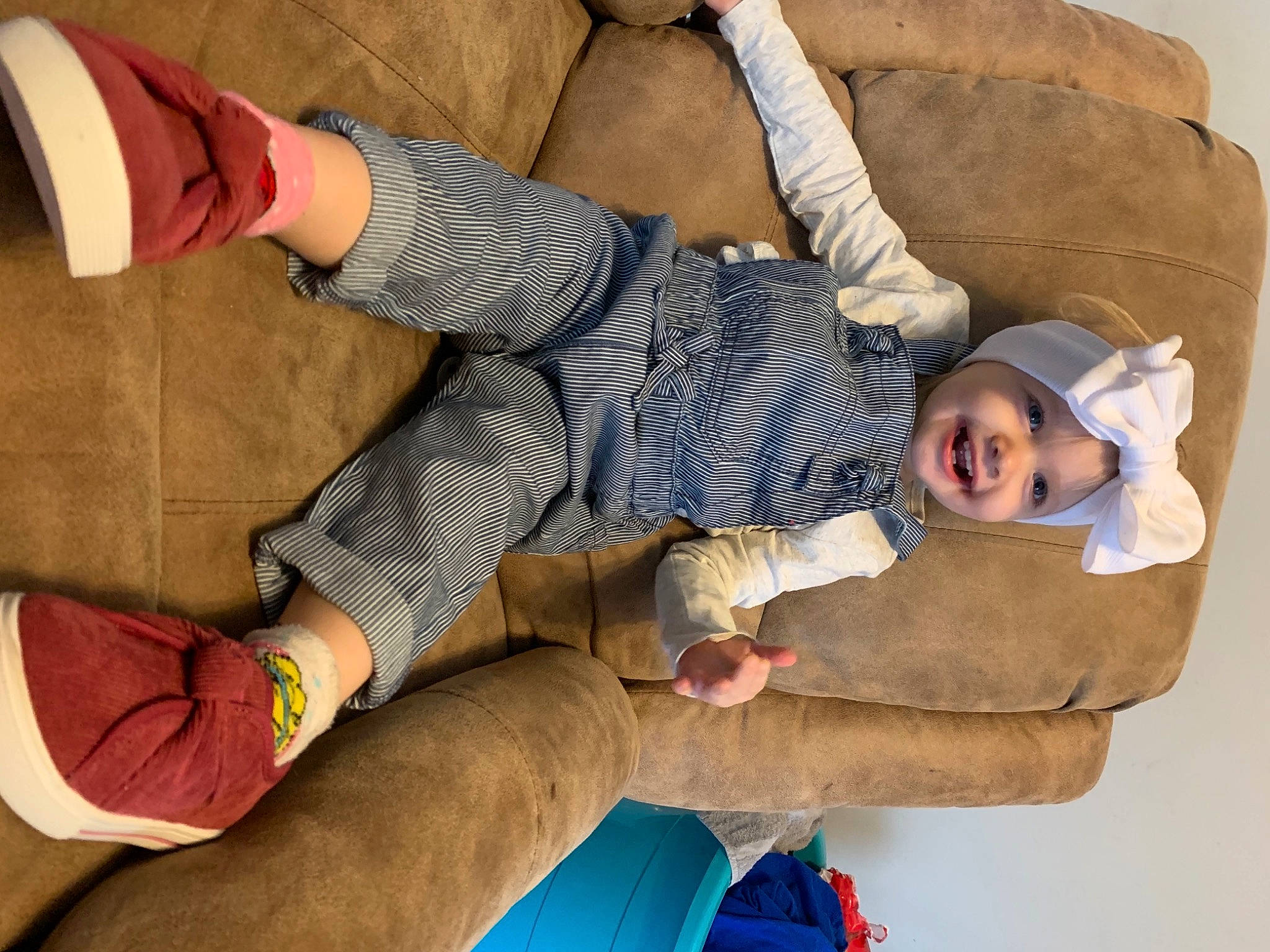 Rylinn joined the competition — help win amazing prizes! child, comfort, elbow, finger, foot, fun, gesture, happy, headwear, human_leg, joint, joy, knee, lap, leg, leisure, person, skin, smile, sock