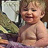 Emmett joined the competition — help win amazing prizes! baby, blanket, bucket, child, chubby, clothing, cute, expression, fabric, face, hair, hand, happy, indoors, messy_hair, person, purple, sitting, skin, smiling