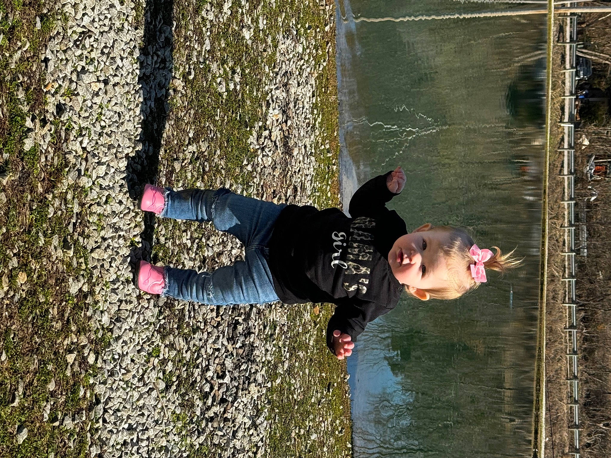 Kenna is registered to the contest to win money with this photo: adventure, fun, grass, leisure, pedestrian, people_in_nature, person, plant, recreation, reflection, shadow, tints_and_shades, tree, water