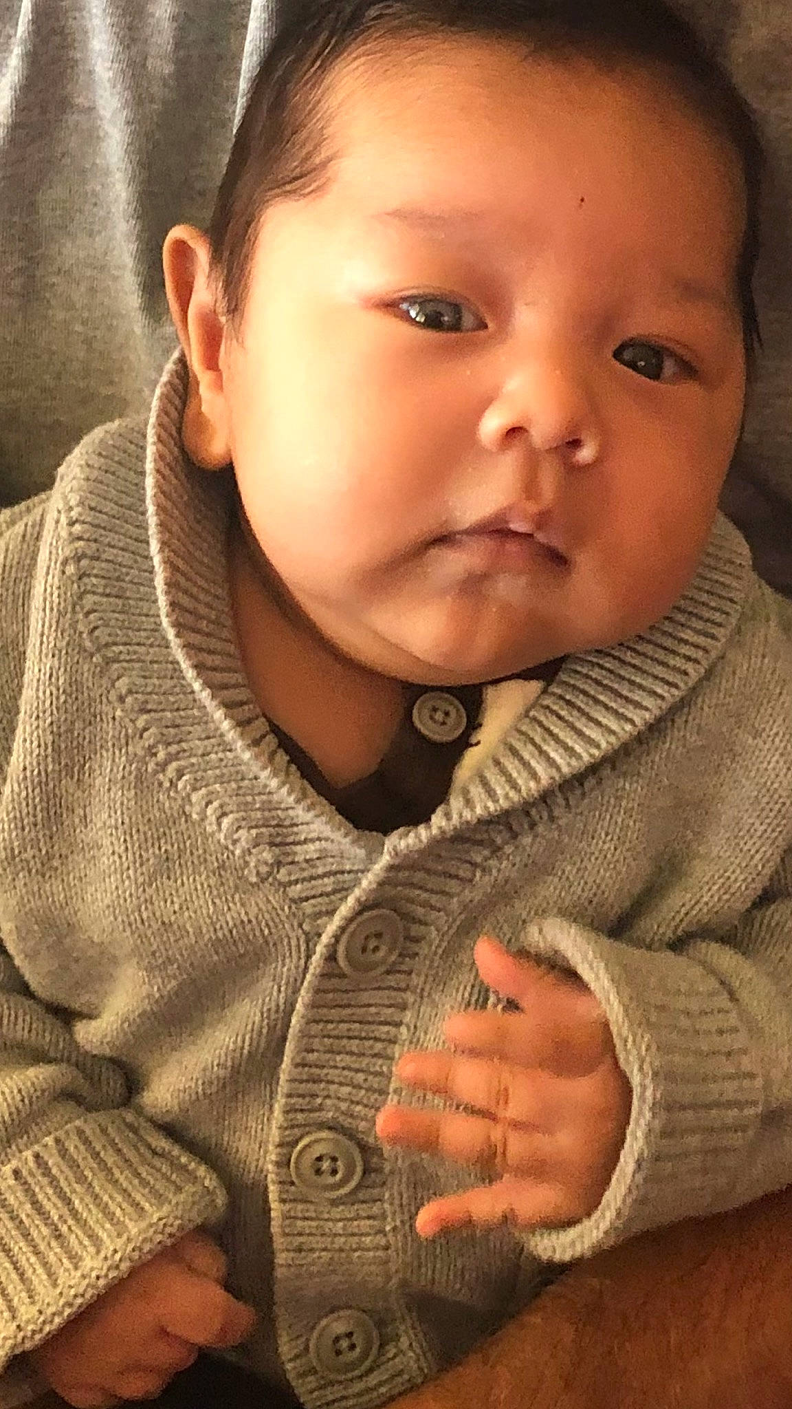 Nathan Manuel Orozco joined the competition — help win amazing prizes! baby, baby_toddler_clothing, cheek, chin, ear, eyebrow, eyelash, facial_expression, finger, forehead, gesture, happy, iris, lip, mouth, neck, nose, person, skin, sleeve