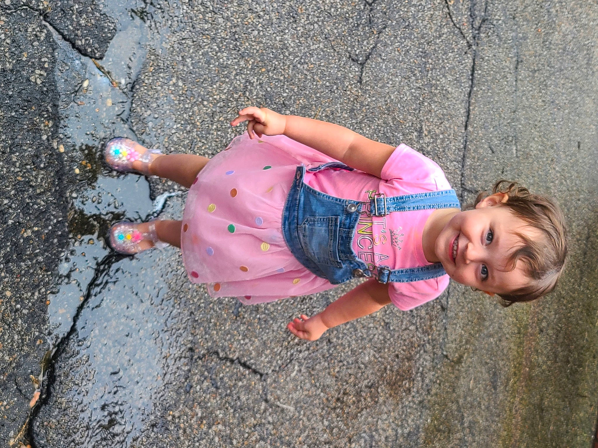 Ensley joined the competition — help win amazing prizes! arm, asphalt, fun, grass, hand, happy, human, joint, joy, leaf, leg, leisure, people_in_nature, person, pink, public_space, road_surface, shoe, smile, toddler
