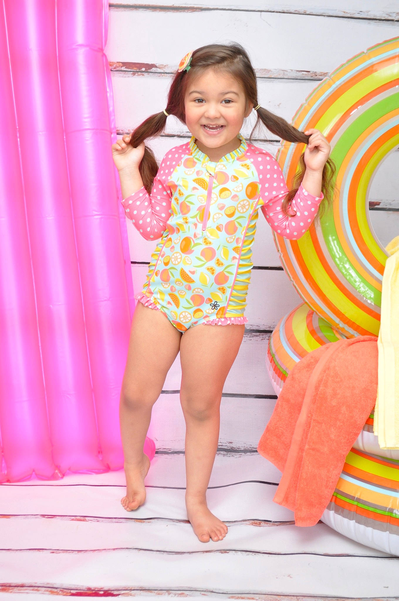 Aryana joined the competition — help win amazing prizes! baby_toddler_clothing, barefoot, child, child_model, joy, leg, person, pink, play, textile, thigh, toddler