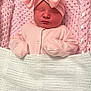 baby, newborn, sleeping, pink, blanket, hat, bow, cozy, cute, infant, wrapped, soft, child, portrait, clothing, knit, peaceful, indoors, resting, headwear