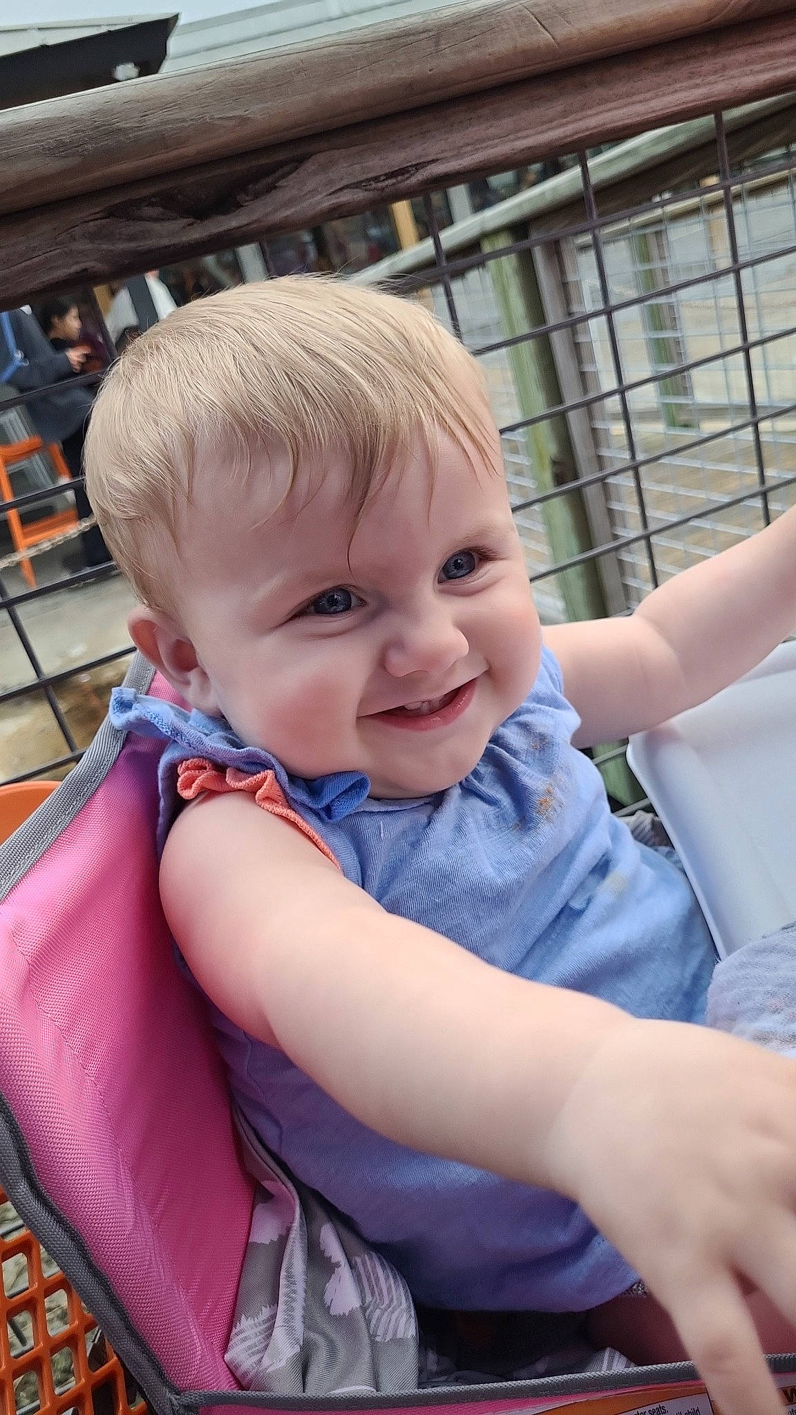 June joined the competition — help win amazing prizes! baby, baby_toddler_clothing, cheek, child, chin, comfort, facial_expression, fun, gesture, grass, hairstyle, hand, happy, joy, leisure, mammal, person, skin, sleeve, smile