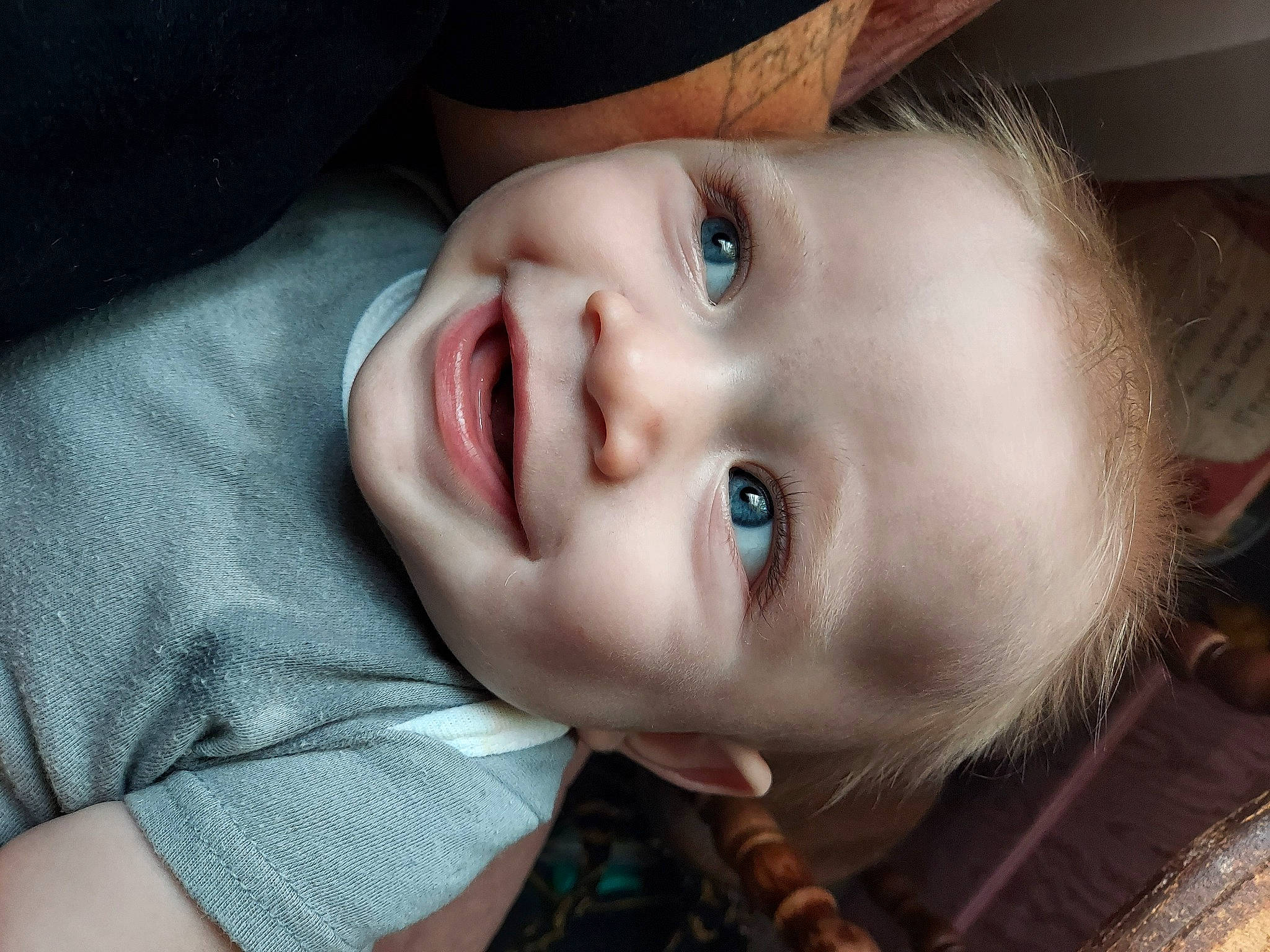 Austyn is registered to the contest to win money with this photo: baby, cheek, chin, eye, eyebrow, eyelash, flash_photography, forehead, happy, hat, headgear, human_body, iris, jaw, lip, mouth, nose, person, skin, smile