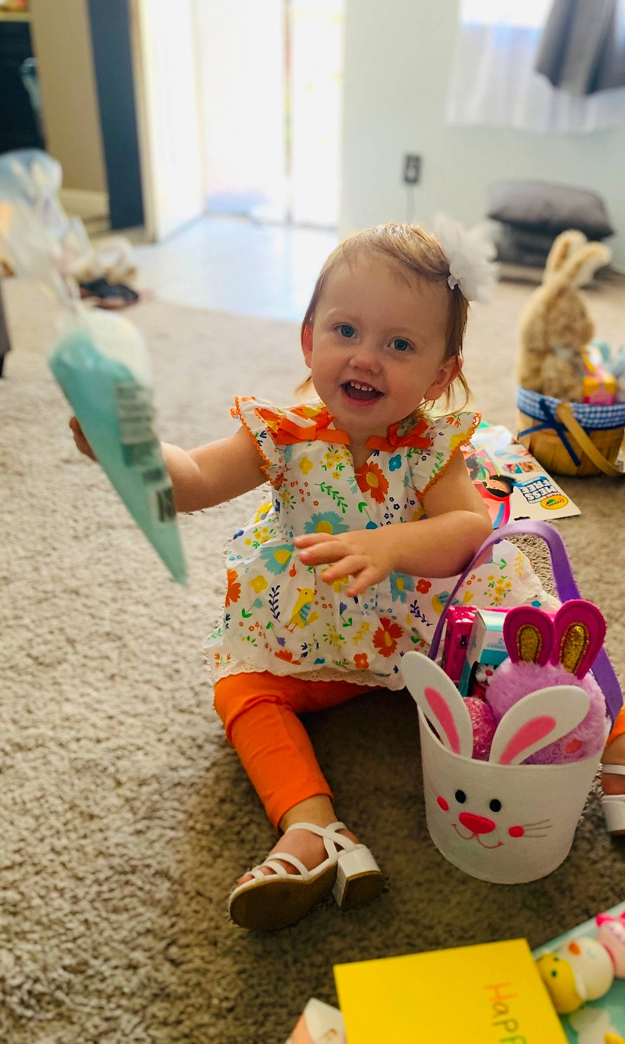 Maelee joined the competition — help win amazing prizes! baby, baby_toddler_clothing, child, event, floor, flooring, fun, happy, leisure, person, play, sandal, sitting, skin, smile, sock, tire, toddler, toy, wheel