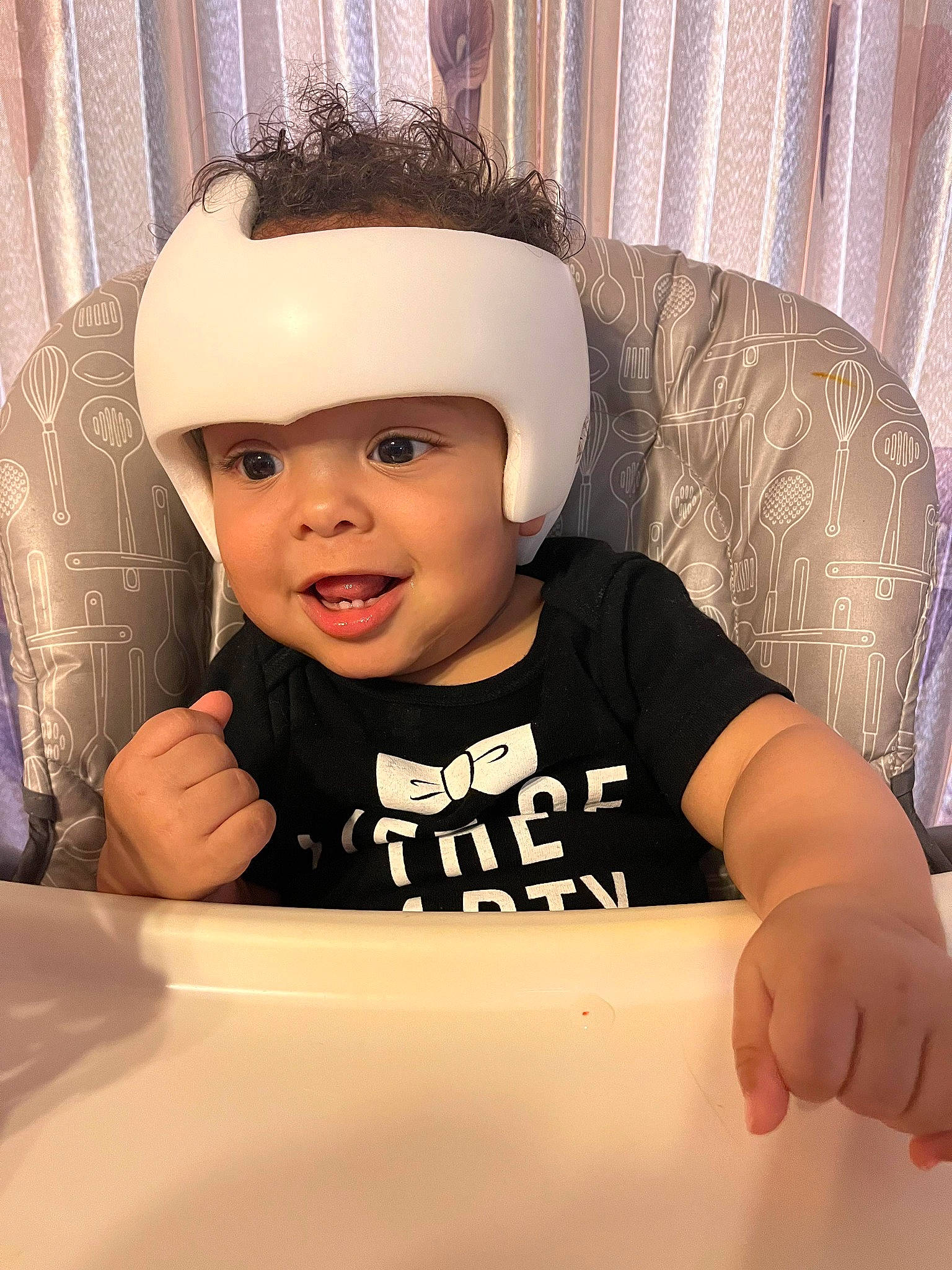 Tobias joined the competition — help win amazing prizes! baby_toddler_clothing, cap, cheek, child, cool, costume_hat, curtain, eyebrow, face, fashion_accessory, flash_photography, fun, happy, head, headpiece, headwear, person, sleeve, smile, t_shirt