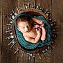 newborn, baby, infant, sleeping, wooden_bowl, blanket, syringe, vaccine, vial, wooden_floor, medical, healthcare, wrapped, cute, peaceful, portrait, studio, artistic, still_life, child