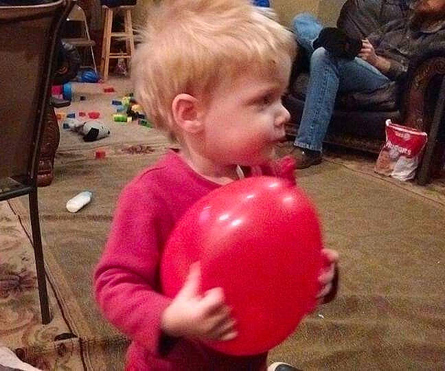 Cassius joined the competition — help win amazing prizes! baby, ball, balloon, child, cool, ear, food, person, play, smile, toddler