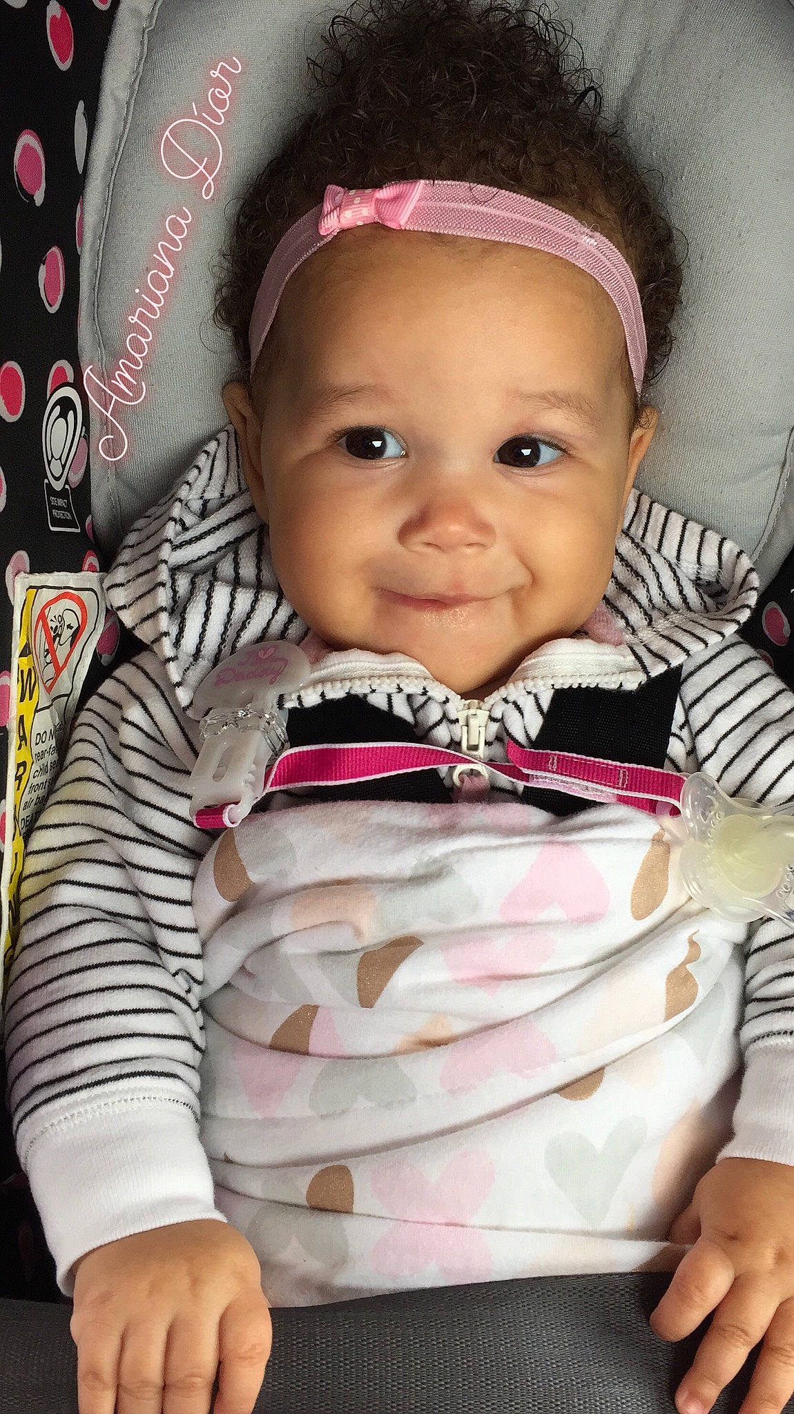 Amariana joined the competition — help win amazing prizes! baby, baby_products, cheek, child, hair_accessory, head, lip, person, pink, product, skin, toddler