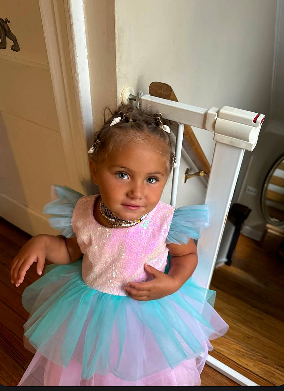 Birdie joined the competition — help win amazing prizes! baby_toddler_clothing, ballet_tutu, child, dance, day_dress, door, dress, entertainment, event, fashion_design, flash_photography, happy, long_hair, magenta, person, pink, ruffle, sleeve, smile, toddler