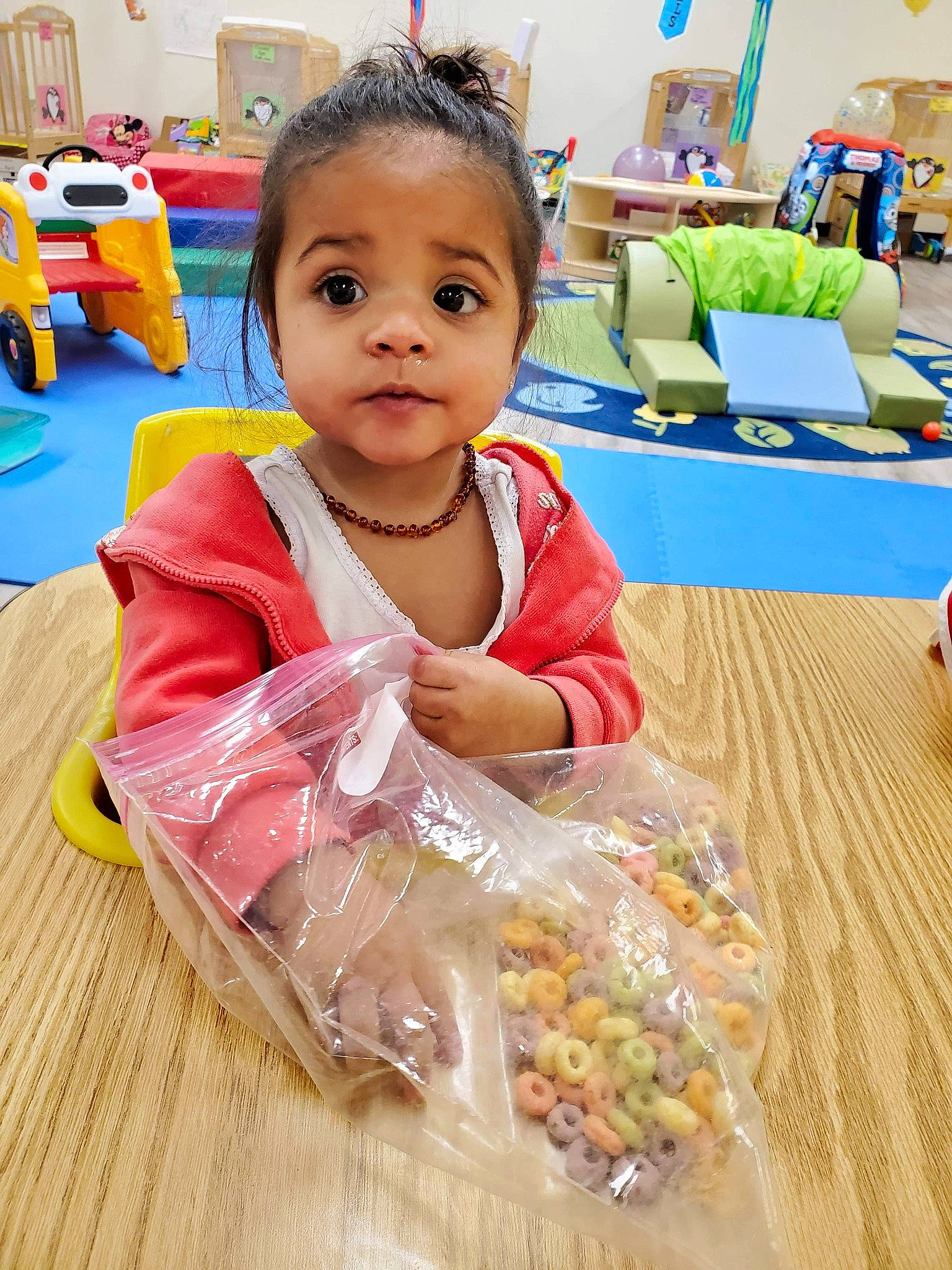 Isla is registered to the contest to win money with this photo: baby, child, kindergarten, person, play, school, toddler, toy