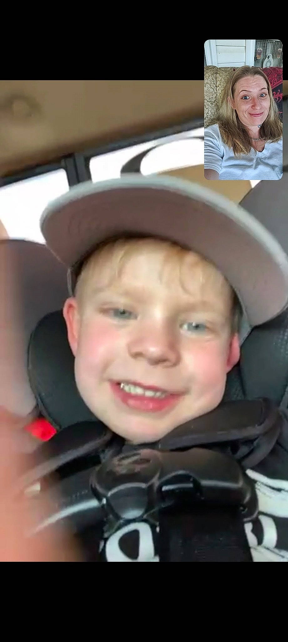 Kayden joined the competition — help win amazing prizes! auto_part, car_seat, cheek, child, cool, cowboy_hat, electric_blue, eyebrow, fun, happy, hat, headwear, jaw, joy, motor_vehicle, mouth, nose, person, personal_protective_equipment, smile