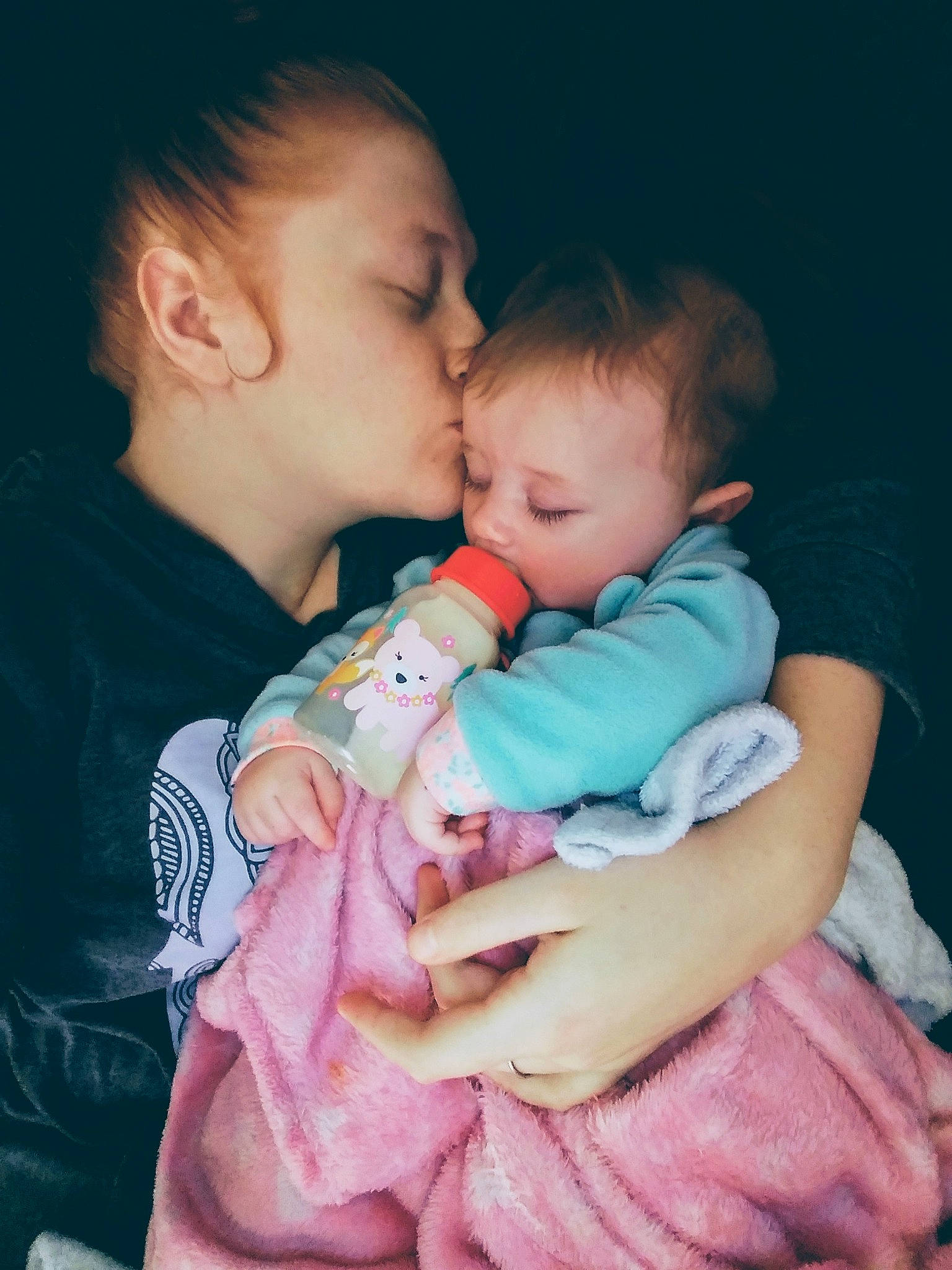 Adelynn joined the competition — help win amazing prizes! baby, birth, cheek, child, eye, family, finger, hand, happy, hug, human, interaction, iris, love, nose, person, pink, sibling, skin, smile