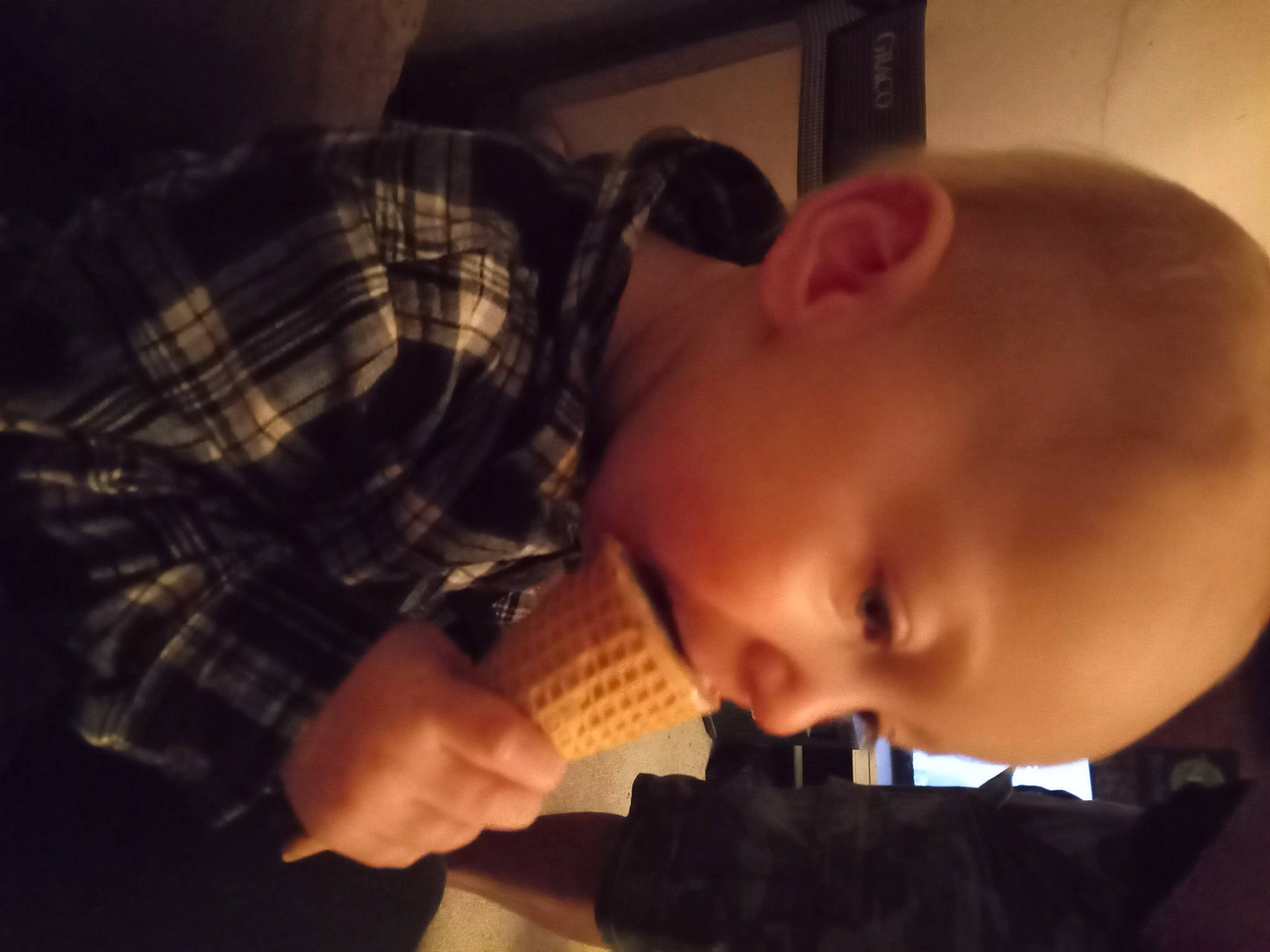 Billy joined the competition — help win amazing prizes! baby, baby_toddler_clothing, cheek, comfort, ear, elbow, eyelash, fun, iris, lip, nail, nose, pattern, person, plaid, room, sleeve, tartan, thumb, toddler