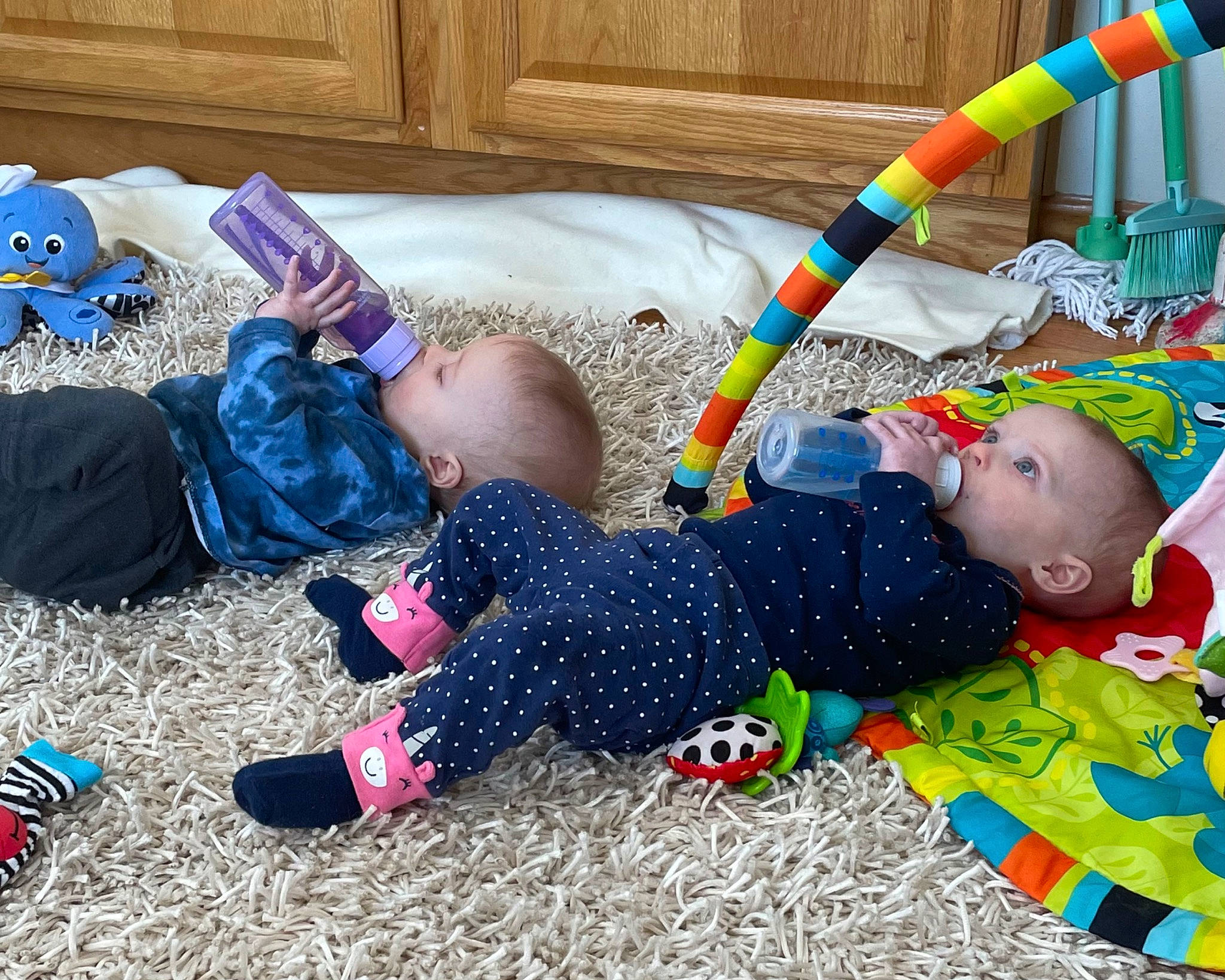 Juniper joined the competition — help win amazing prizes! art, baby, baby_products, baby_toddler_clothing, baby_toys, blue, child, electric_blue, fun, pattern, person, plastic, play, playmat, room, sitting, toddler, toy