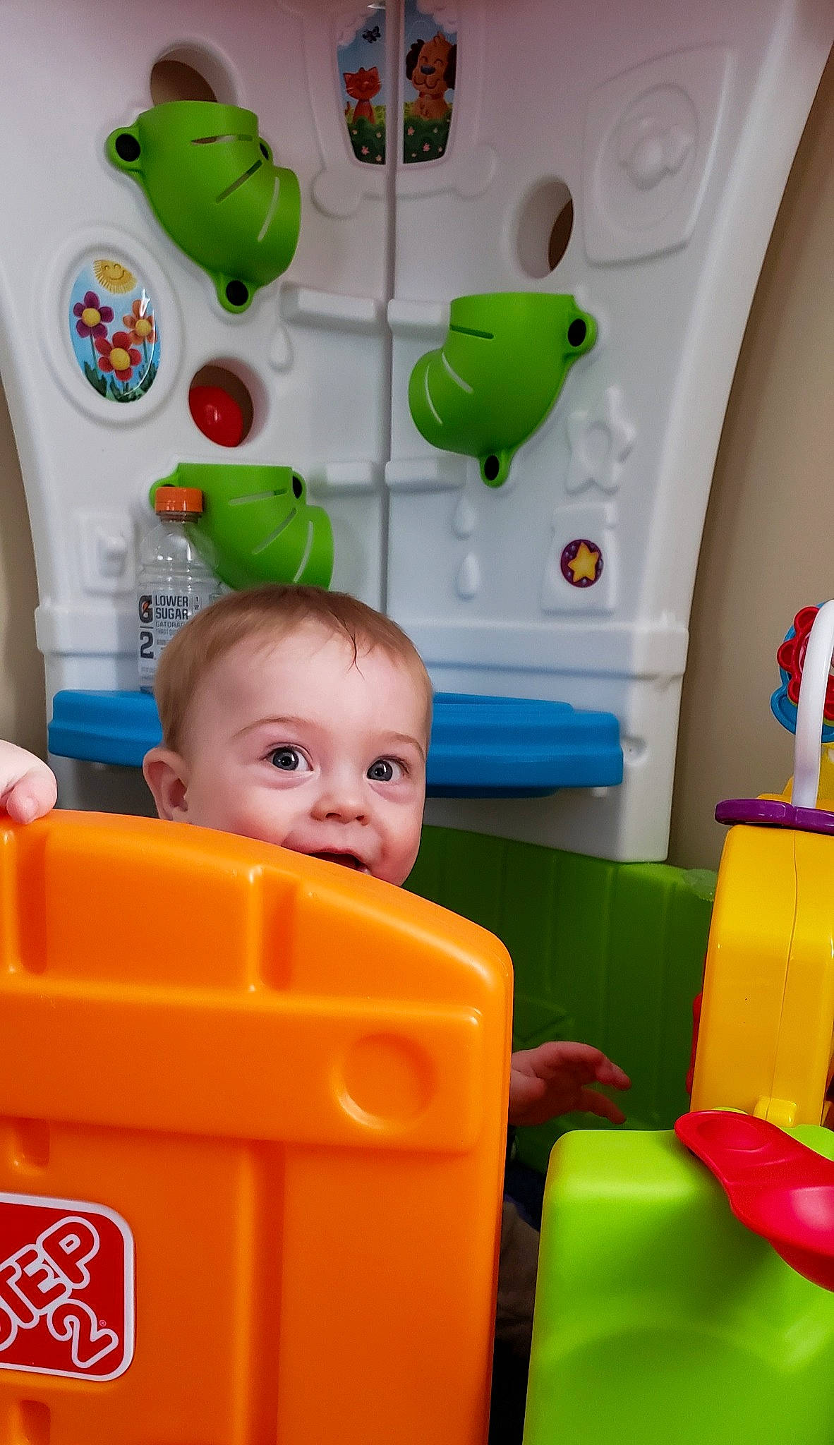 Malaki joined the competition — help win amazing prizes! baby, baby_playing_with_toys, baby_toys, child, chute, comfort, fun, green, happy, leisure, person, plastic, play, playground, product, recreation, room, smile, toddler, toy