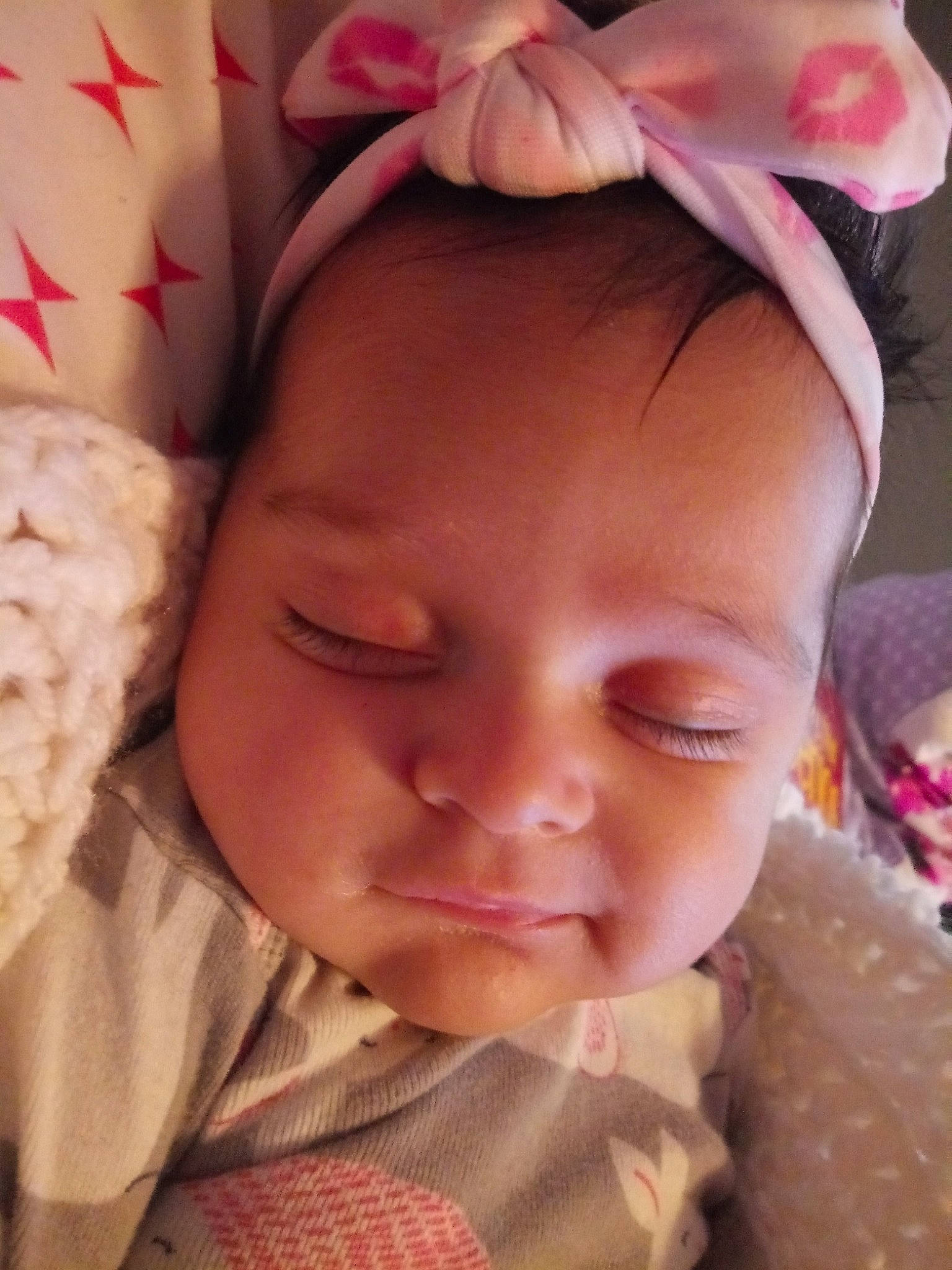 Lyla joined the competition — help win amazing prizes! baby, cheek, child, chin, close_up, ear, eye, eyebrow, face, facial_expression, forehead, hair_accessory, head, joy, lip, mouth, nose, person, pink, skin