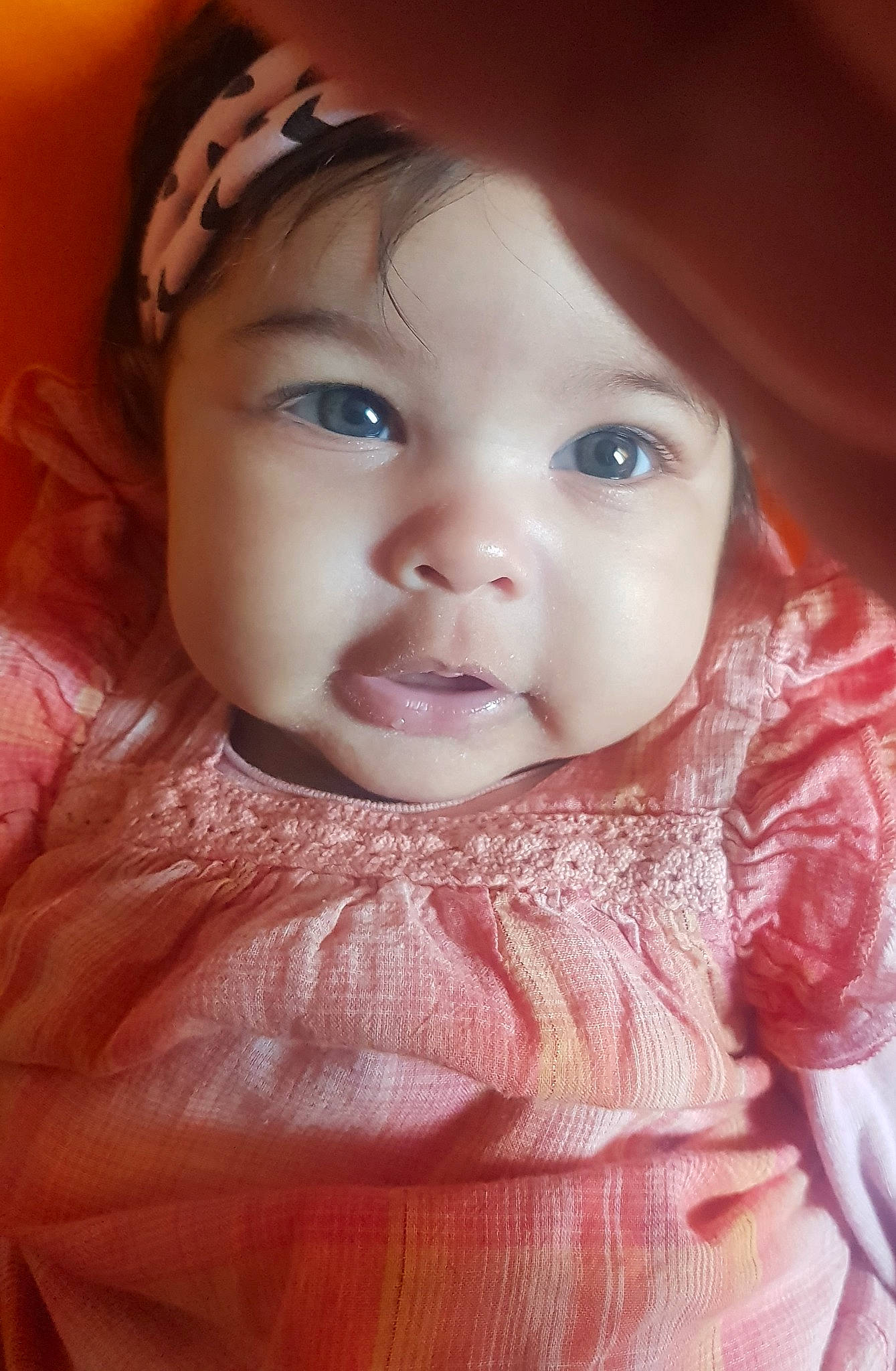 Kelly participe au concours pour gagner de l'argent avec cette photo : baby, baby_toddler_clothing, cheek, chin, cool, eyebrow, eyelash, happy, headgear, iris, lip, mouth, neck, nose, organ, person, pink, skin, sleeve, smile