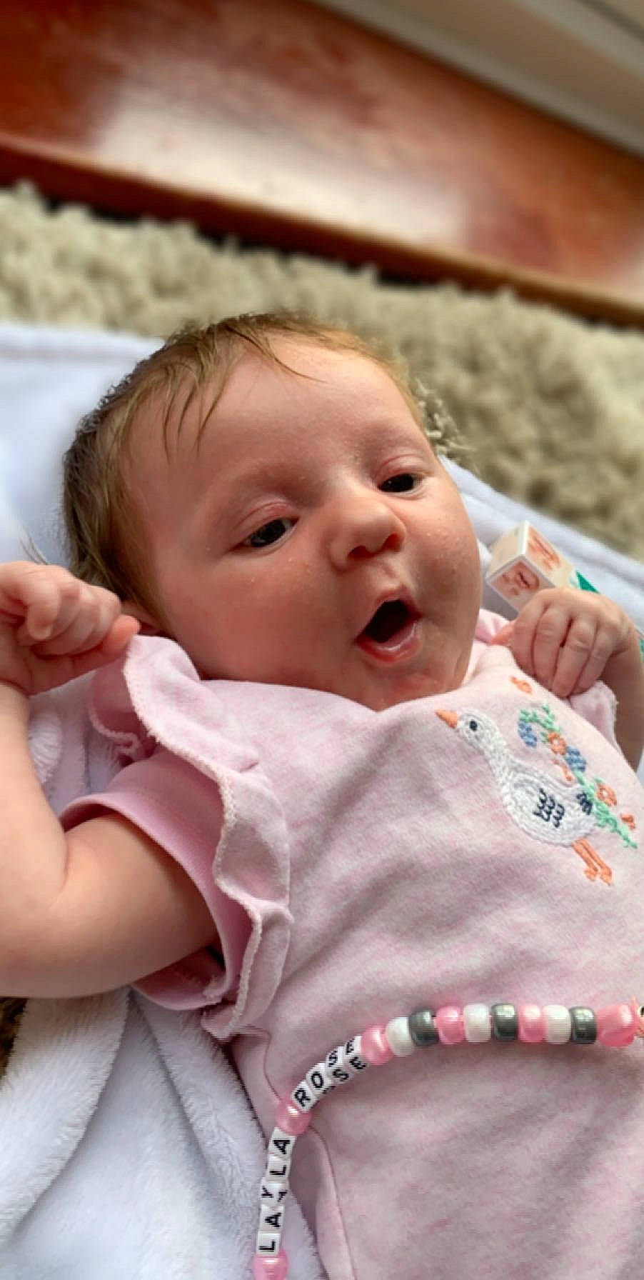 Layla-rose joined the competition — help win amazing prizes! baby, baby_products, cheek, child, facial_expression, mouth, nose, person, skin, smile, toddler, yawn