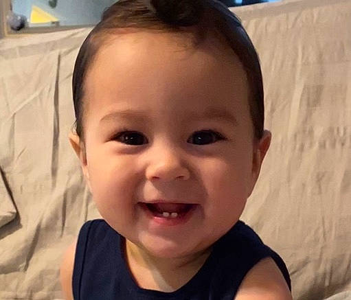 Noah is registered to the contest to win money with this photo: baby, beauty, cheek, child, chin, eye, eyebrow, face, facial_expression, forehead, hair, hairstyle, head, joy, lip, nose, organ, person, skin, smile