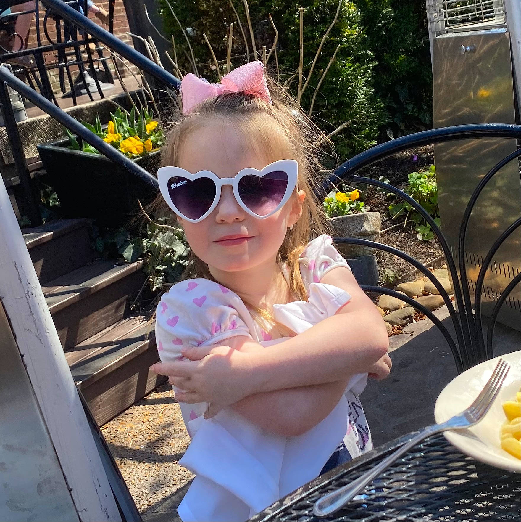 Sophia joined the competition — help win amazing prizes! cool, daytime, eyewear, fun, glasses, goggles, grass, happy, human_body, leaf, leisure, morning, person, plant, public_space, recreation, summer, sunglasses, tableware, vision_care