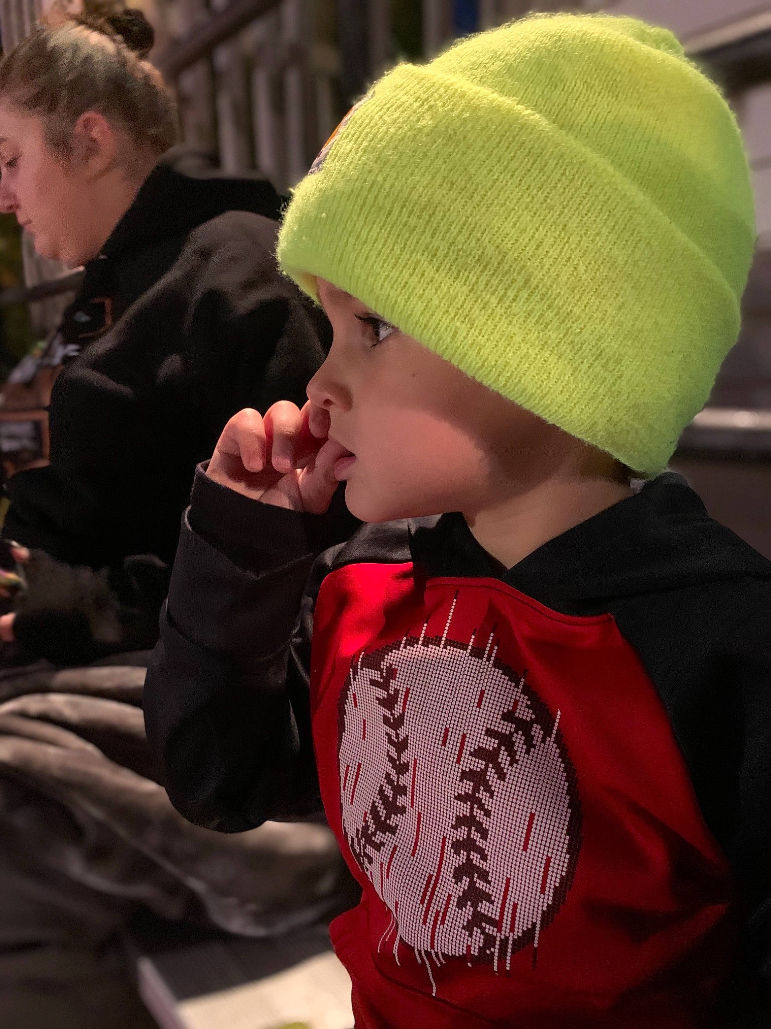 Leeland joined the competition — help win amazing prizes! baby, baby_toddler_clothing, beanie, bonnet, child, headgear, headwear, hood, knit_cap, knitting, nose, person, sweater, toddler, winter, wool, woolen