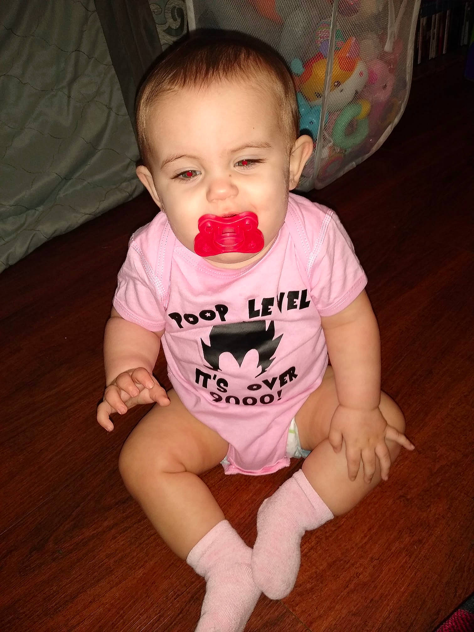 Lilyana joined the competition — help win amazing prizes! baby, baby_toddler_clothing, cheek, child, cool, fun, head, lip, mouth, person, pink, play, product, sitting, skin, smile, t_shirt, toddler