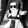 baby, sunglasses, stroller, infant, child, black_and_white, baby_clothing, straps, pacifier, legs, sitting, outdoor, sunlight, shade, cute, face, portrait, relaxed, fashion, accessory
