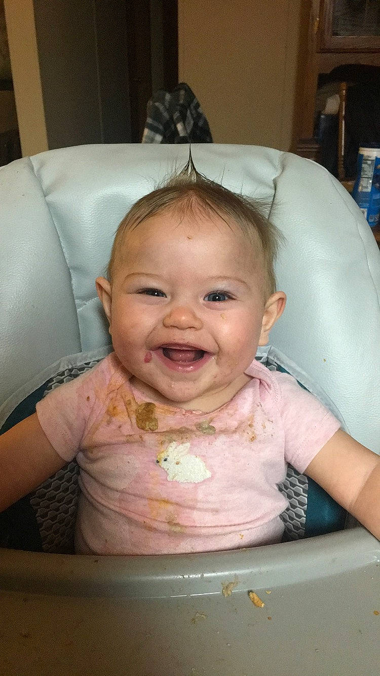 Aubreigh is registered to the contest to win money with this photo: baby, baby_laughing, baby_making_funny_faces, cheek, child, ear, eye, face, facial_expression, forehead, head, iris, joy, laugh, lip, mouth, nose, person, skin, smile