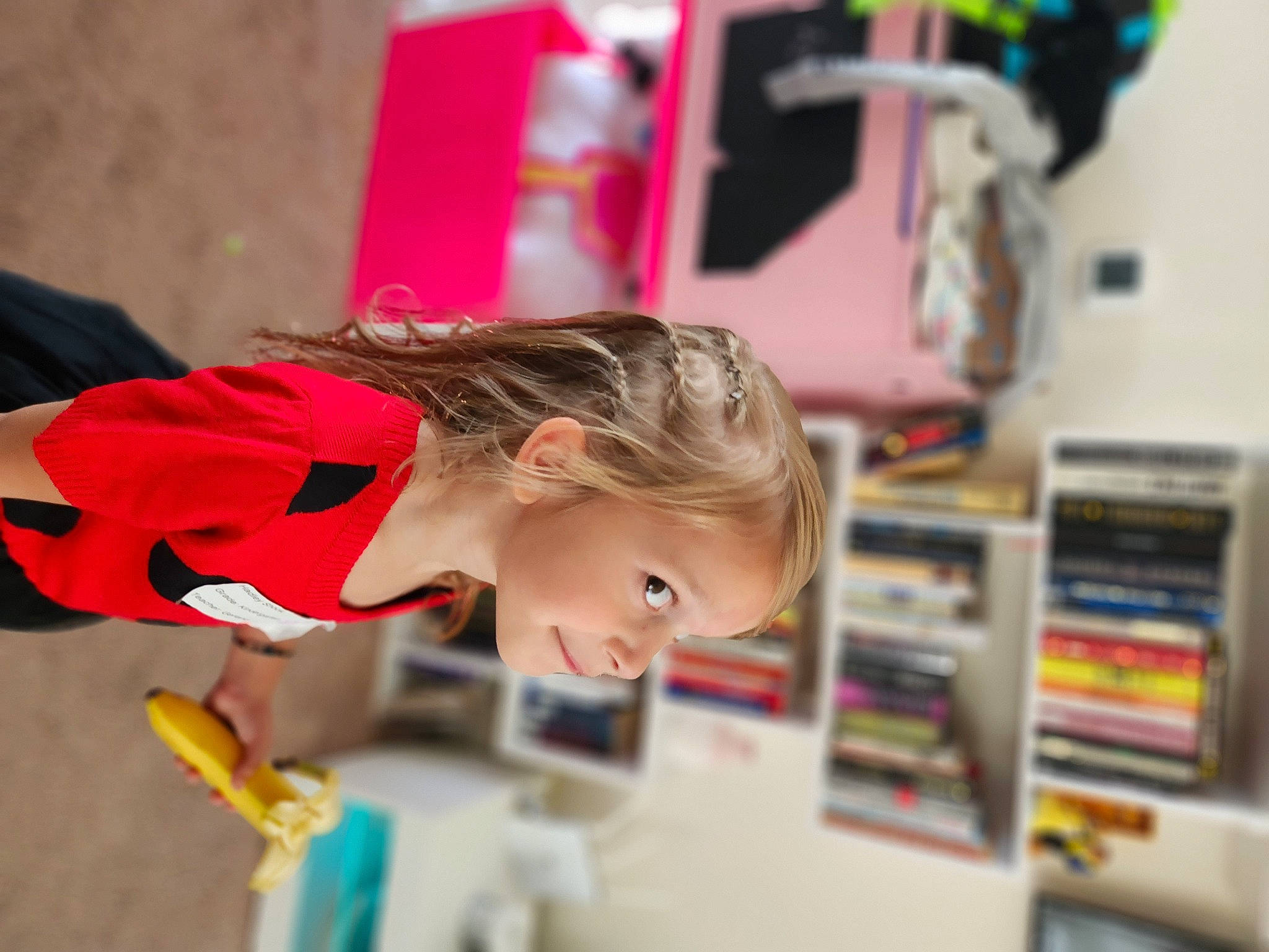 Hadley joined the competition — help win amazing prizes! child, flooring, fun, happy, kindergarten, leisure, person, play, publication, recreation, room, shelving, smile, toddler