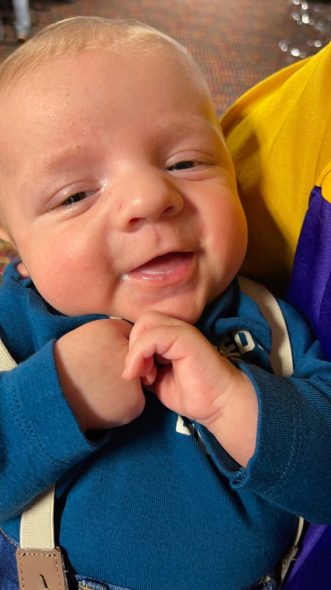 Briar is registered to the contest to win money with this photo: baby, baby_laughing, baby_toddler_clothing, cheek, eyebrow, finger, fun, gesture, grass, happy, iris, lip, mouth, nose, person, skin, smile, thumb, toddler, tongue