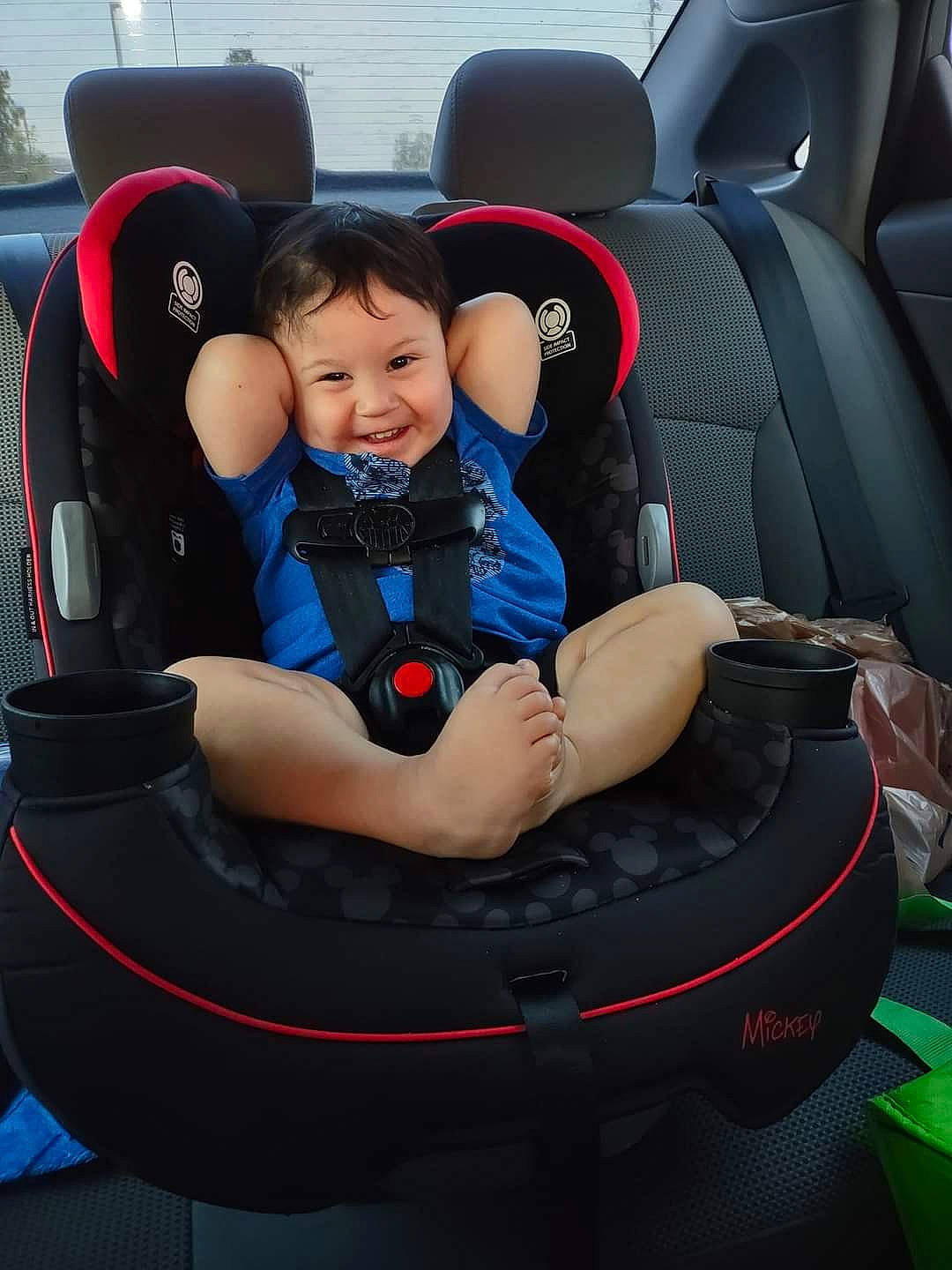 David joined the competition — help win amazing prizes! auto_part, automotive_design, automotive_exterior, baby_in_car_seat, baby_products, car, car_seat, car_seat_cover, comfort, family_car, head_restraint, joy, motor_vehicle, person, personal_luxury_car, plant, smile, steering_part, steering_wheel, toddler