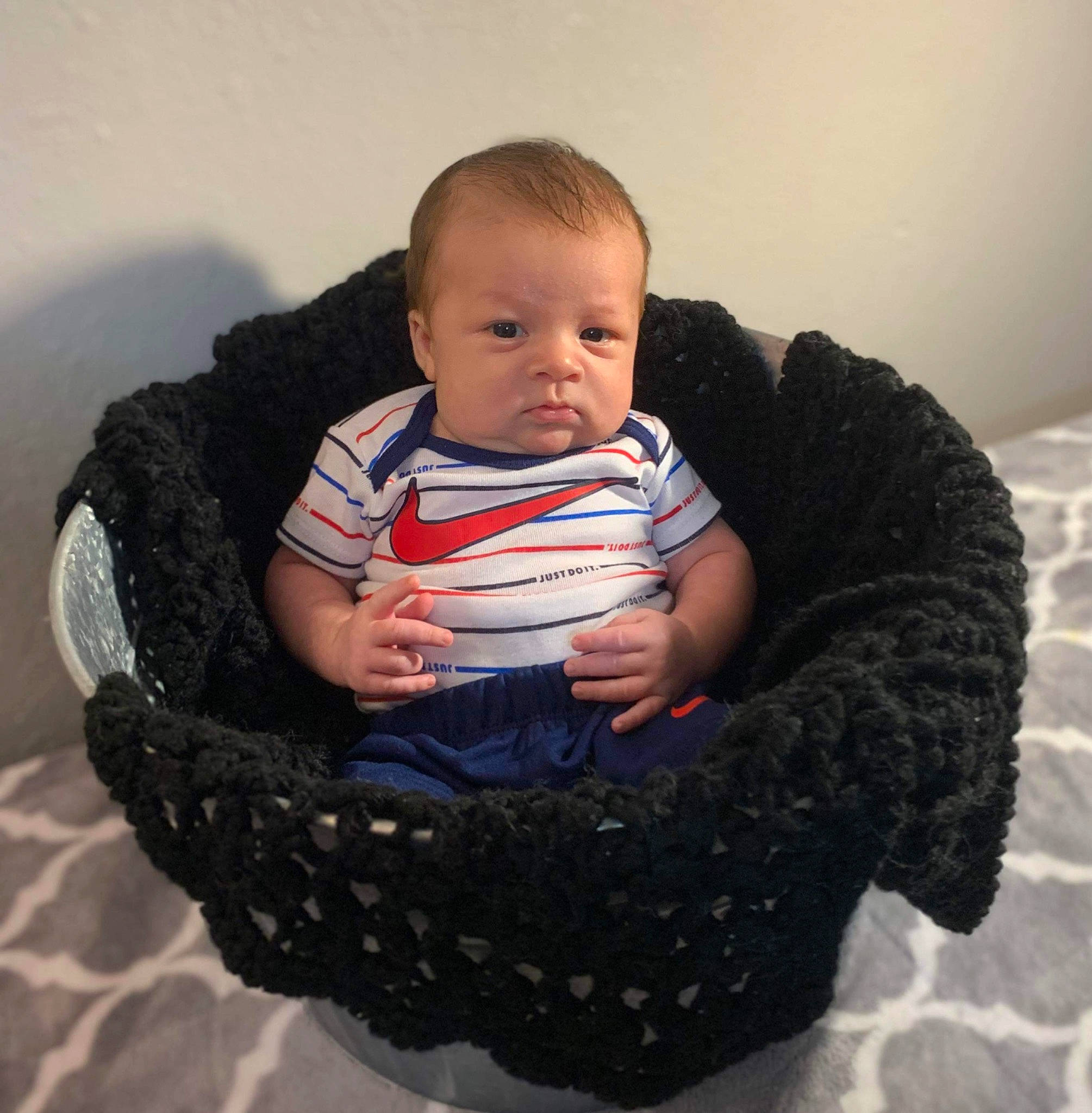 Legend joined the competition — help win amazing prizes! baby, baby_toddler_clothing, cheek, child, circle, comfort, elbow, electric_blue, finger, flash_photography, flooring, gesture, happy, human_leg, pattern, person, product, sitting, sleeve, thigh
