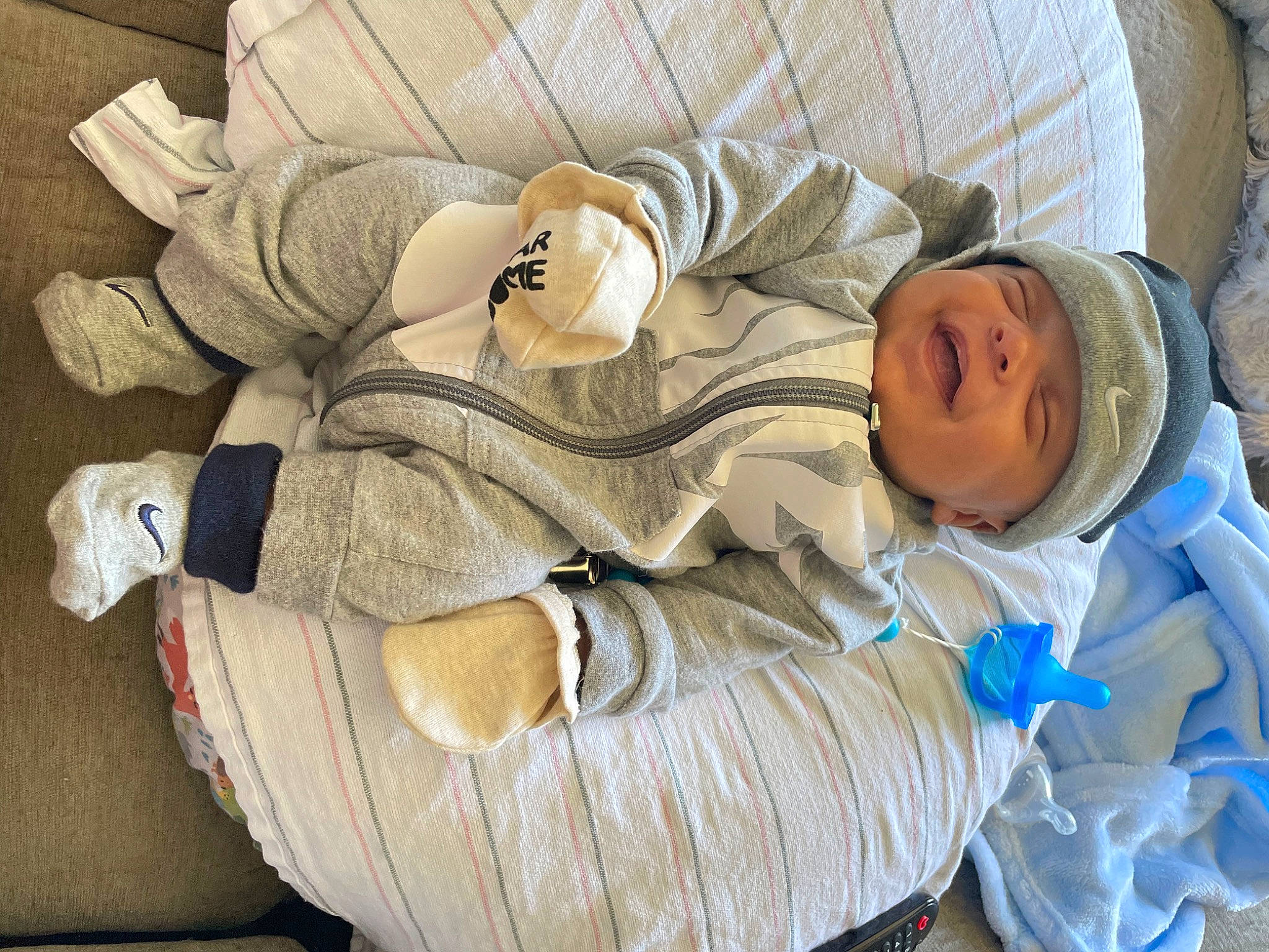 Jordan joined the competition — help win amazing prizes! baby, baby_products, baby_sleeping, child, comfort, eye, facial_expression, fur, hat, headgear, headwear, linens, nap, person, room, service, sitting, sleep, textile, toddler