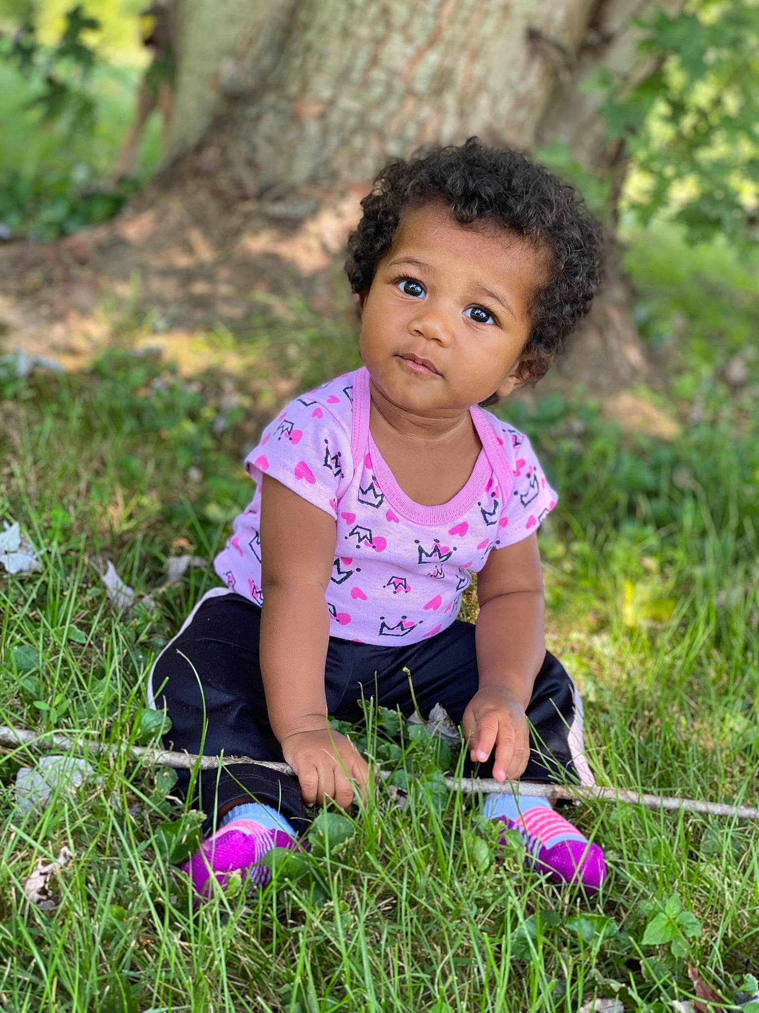 Kaida joined the competition — help win amazing prizes! baby, baby_toddler_clothing, child, dress, eye, grass, grassland, happy, head, leaf, leisure, meadow, people, people_in_nature, person, pink, plant, purple, summer, toddler