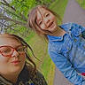 Sylvia joined the competition — help win amazing prizes! woman, child, selfie, outdoor, park, trees, path, greenery, smile, glasses, denim_jacket, hoodie, nature, walking, casual_clothing, happy, love, emojis, spring, daytime