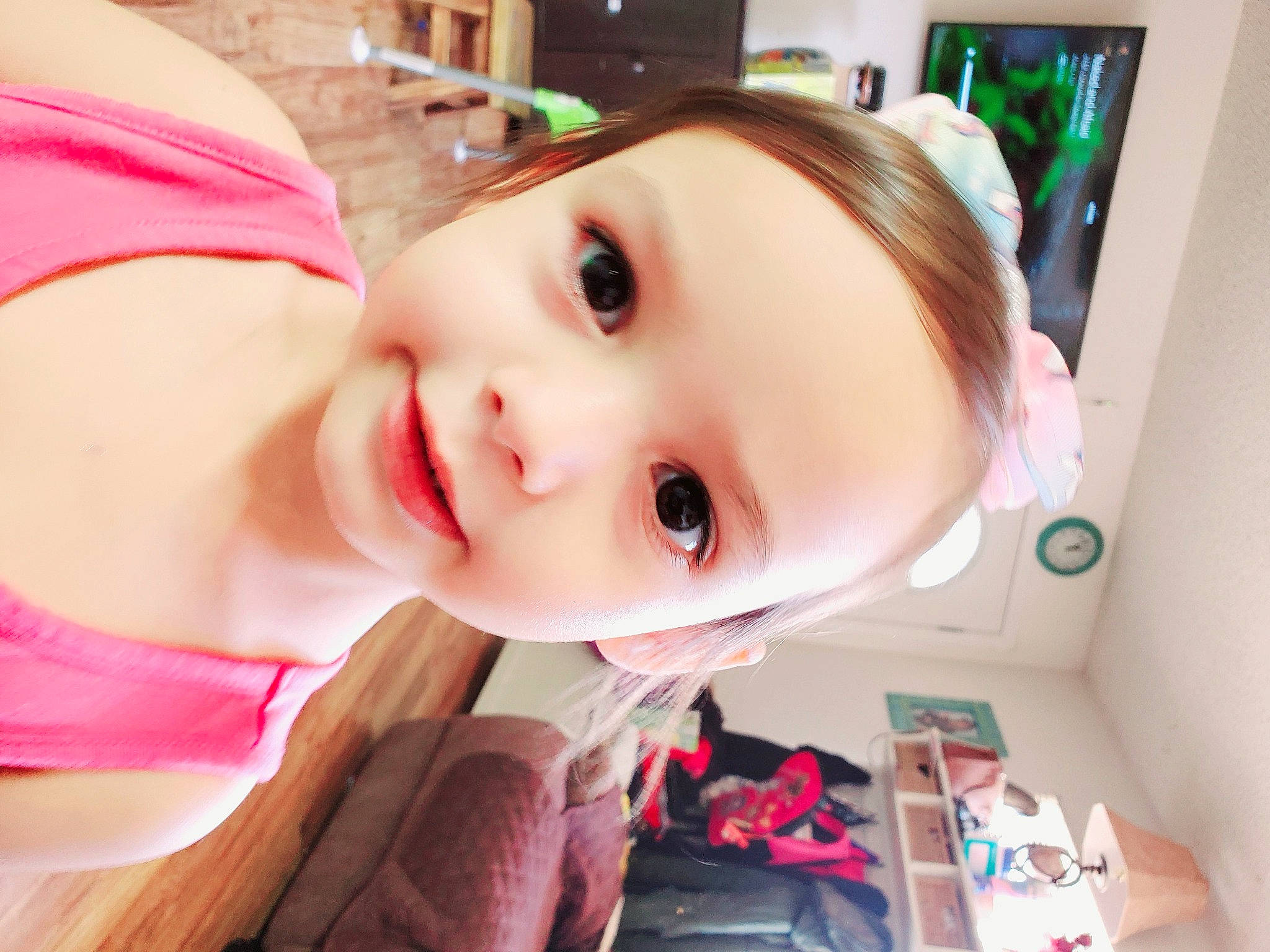 Jocelyn joined the competition — help win amazing prizes! baby, black_hair, cheek, child, ear, eyebrow, eyelash, fun, happy, iris, jaw, lip, magenta, mouth, neck, nose, person, pink, skin, smile