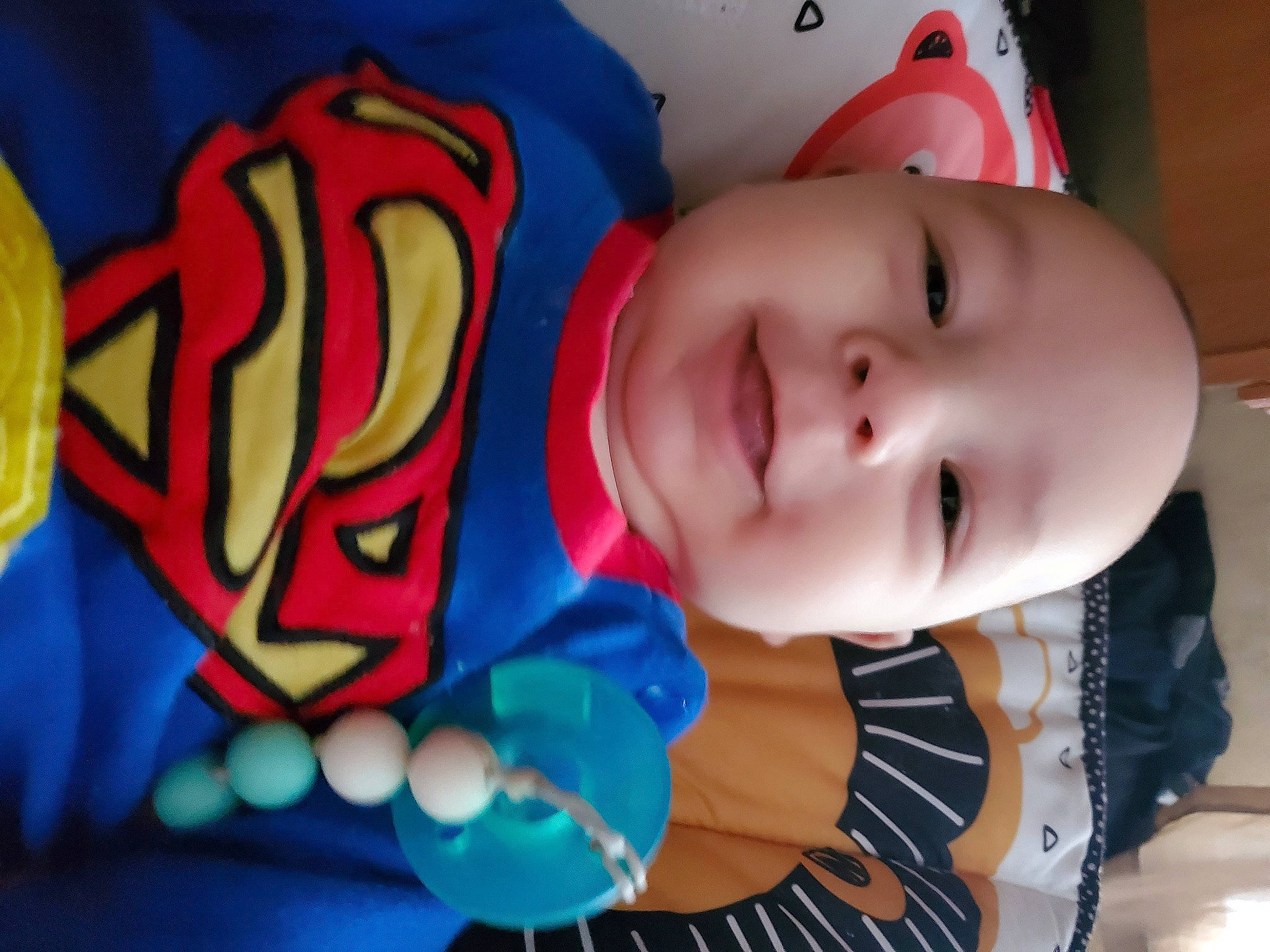 Derek joined the competition — help win amazing prizes! baby, baby_products, baby_toddler_clothing, cheek, child, electric_blue, eye, face, fun, happy, human_body, mouth, nose, organ, person, skin, sleeve, smile, textile, toddler