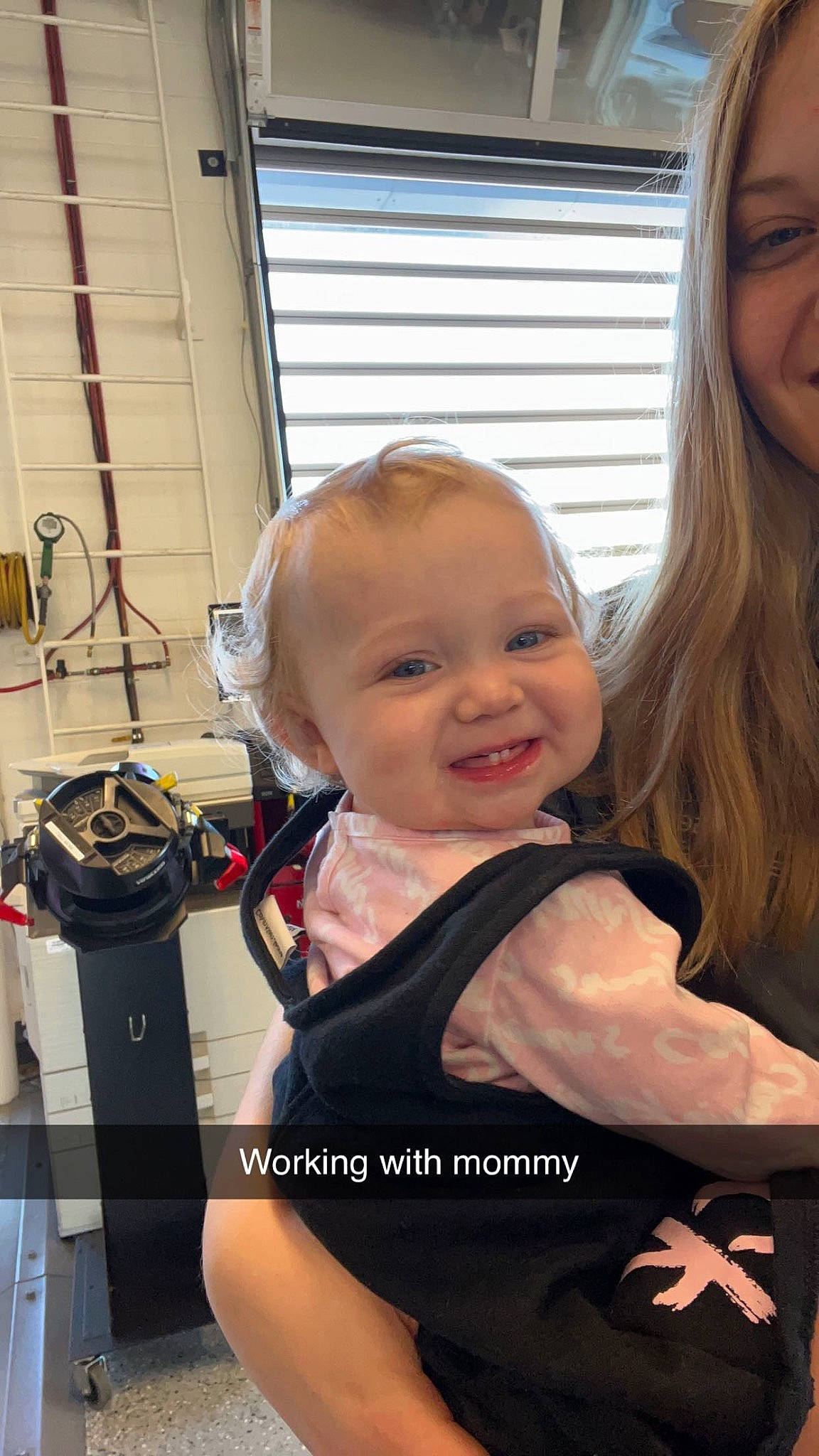 Oaklyn is registered to the contest to win money with this photo: arm, baby, baby_toddler_clothing, cheek, child, event, flooring, fun, gesture, happy, joy, person, shoulder, skin, sleeve, smile, t_shirt, thumb, toddler, vacation