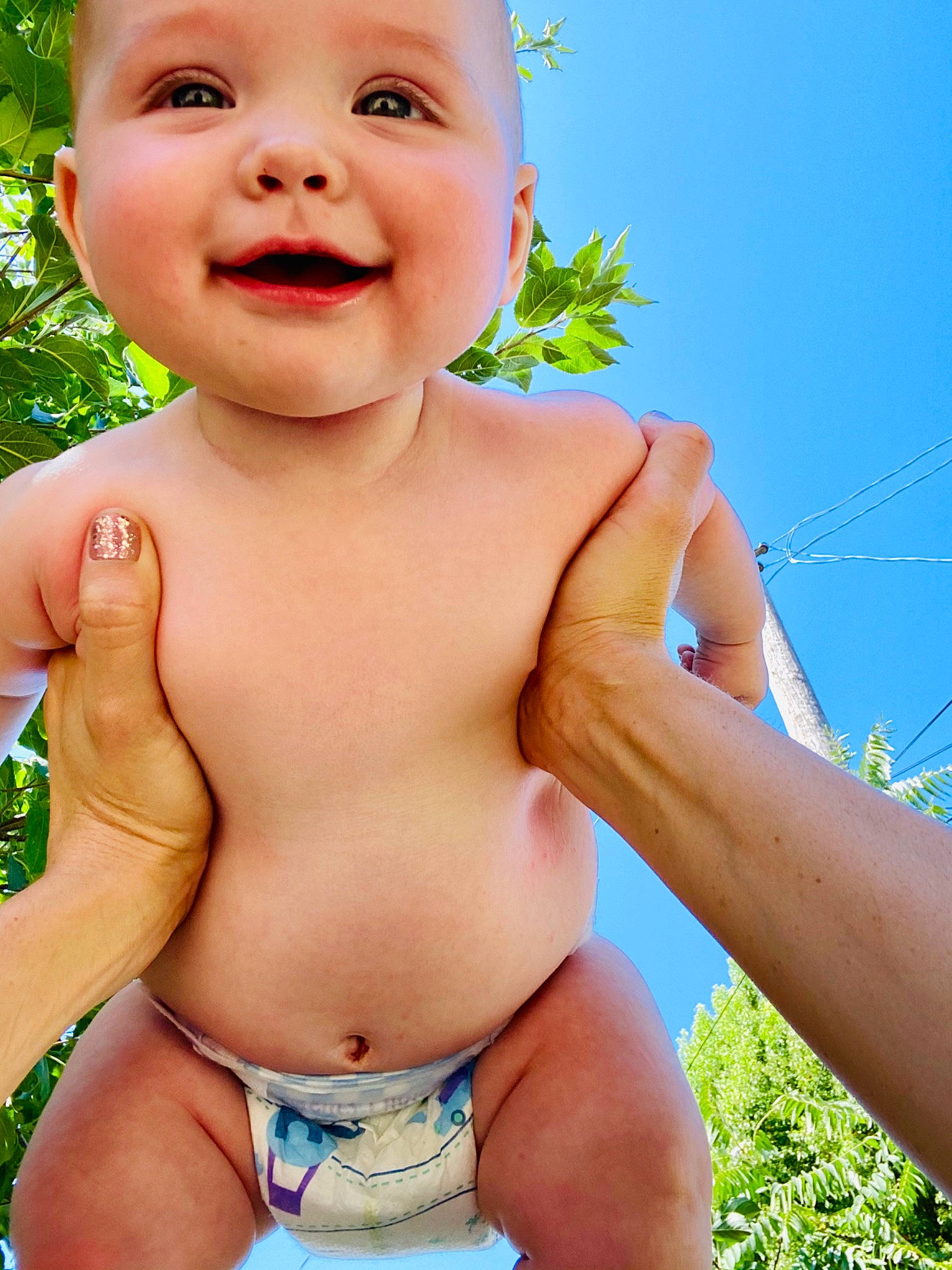 Forest joined the competition — help win amazing prizes! abdomen, baby, child, facial_expression, finger, grass, happy, joy, muscle, person, smile, stomach, thumb, toddler