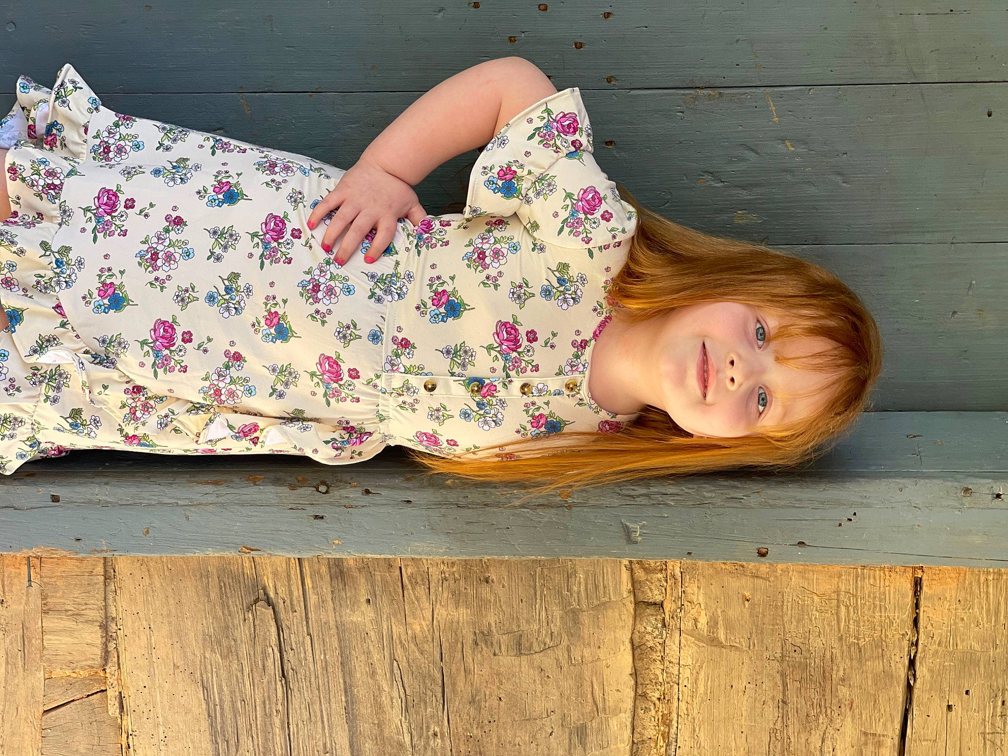 Eliza Jane joined the competition — help win amazing prizes! blond, day_dress, dress, flooring, grass, hair, happy, hardwood, human_leg, joy, lip, magenta, pattern, person, pink, plant, skin, sleeve, street_fashion, thigh