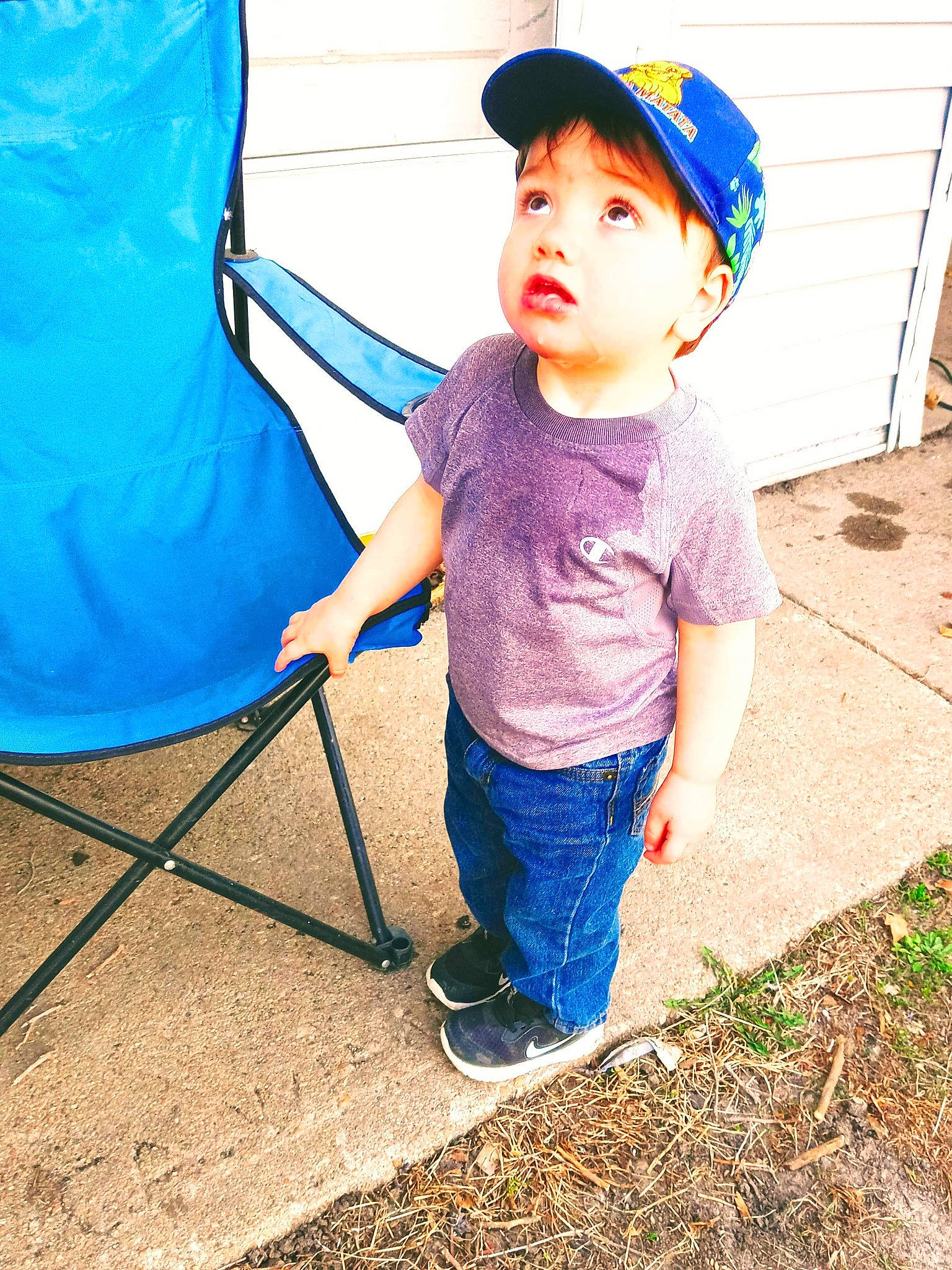 Liam is registered to the contest to win money with this photo: azure, baseball_cap, blue, cap, cool, electric_blue, eye, face, happy, jeans, leisure, people_in_nature, person, recreation, shoe, shorts, sleeve, t_shirt, tent, tints_and_shades