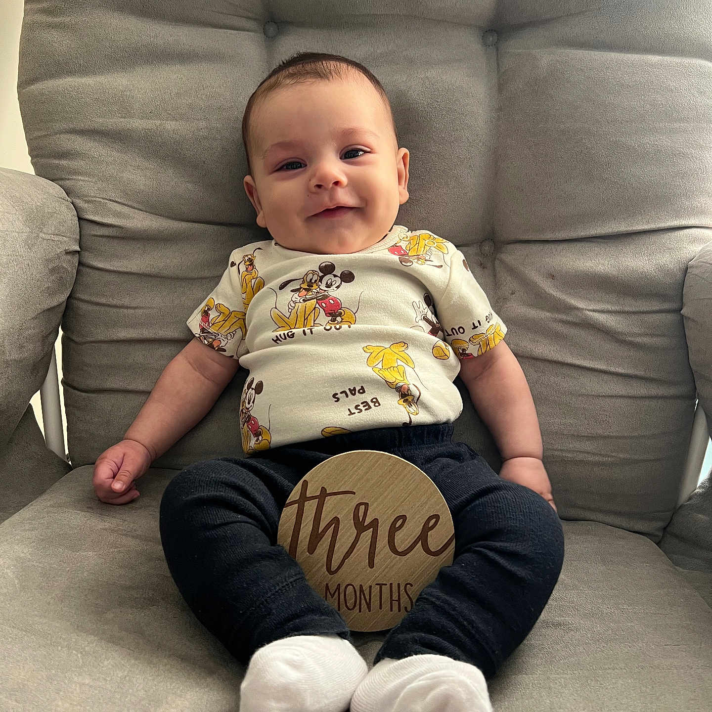 Carson joined the competition — help win amazing prizes! armchair, baby, chair, clothing, couch, cushion, face, furniture, head, homedecor, hosiery, indoors, jeans, pants, person, photography, portrait, sitting, sock, t_shirt
