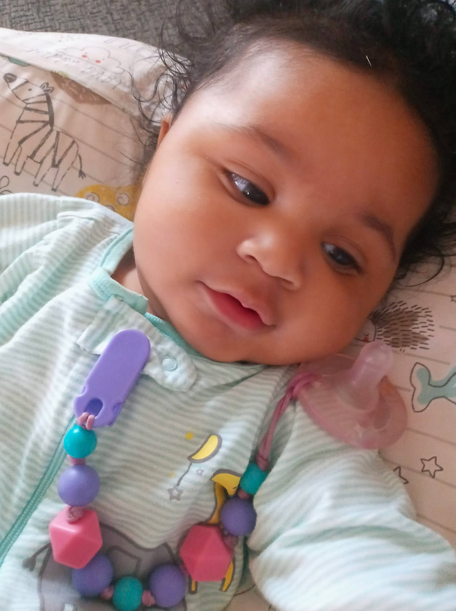 Sierra joined the competition — help win amazing prizes! baby_toddler_clothing, cheek, chin, eye, eyebrow, eyelash, face, facial_expression, hair, head, iris, lip, mouth, neck, nose, person, pink, skin, sleeve, smile