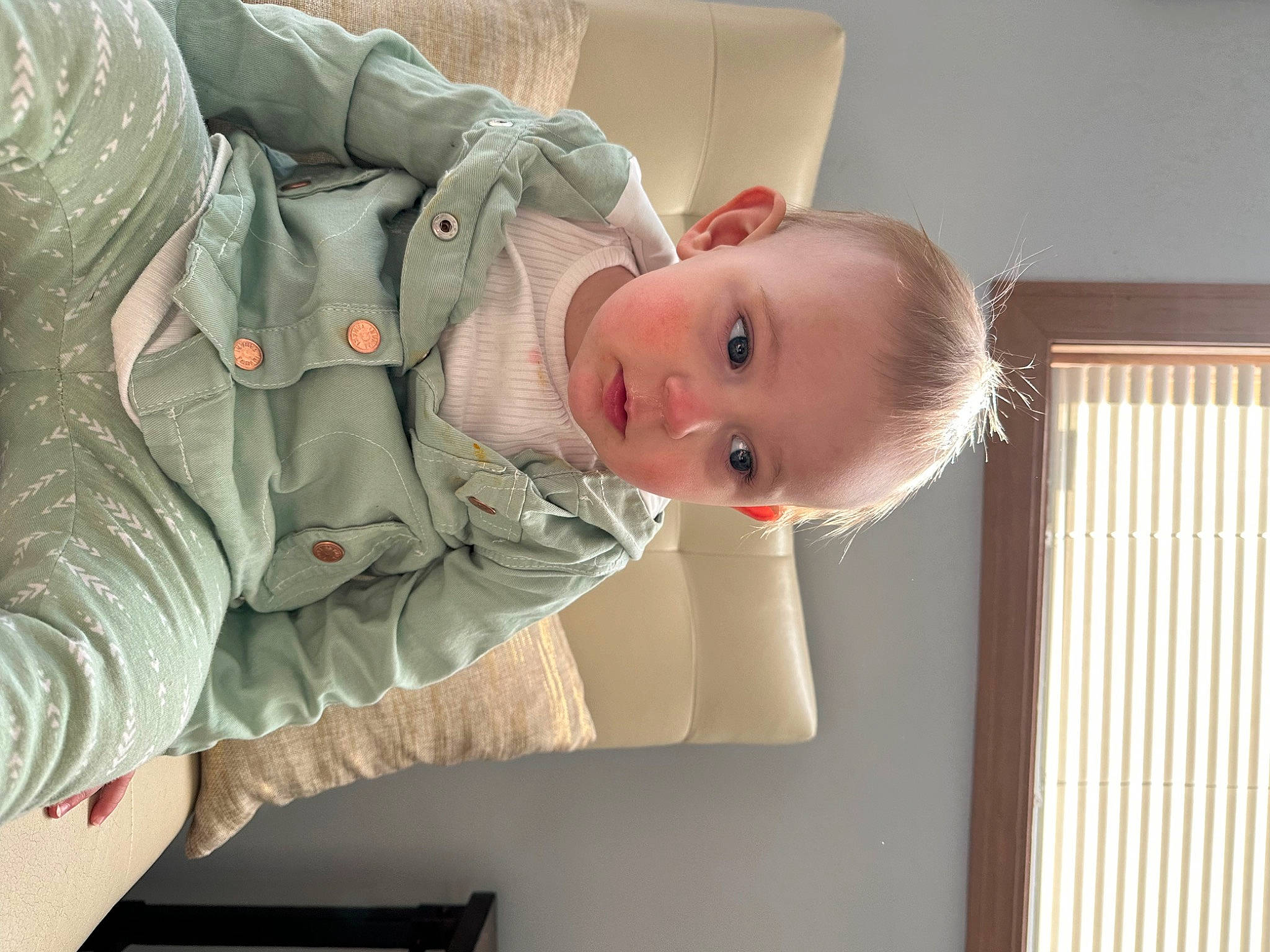 Kailena is registered to the contest to win money with this photo: arm, baby, baby_products, baby_toddler_clothing, camouflage, child, comfort, elbow, joint, military, military_camouflage, military_person, military_uniform, pattern, person, room, sitting, sleeve, smile, toddler