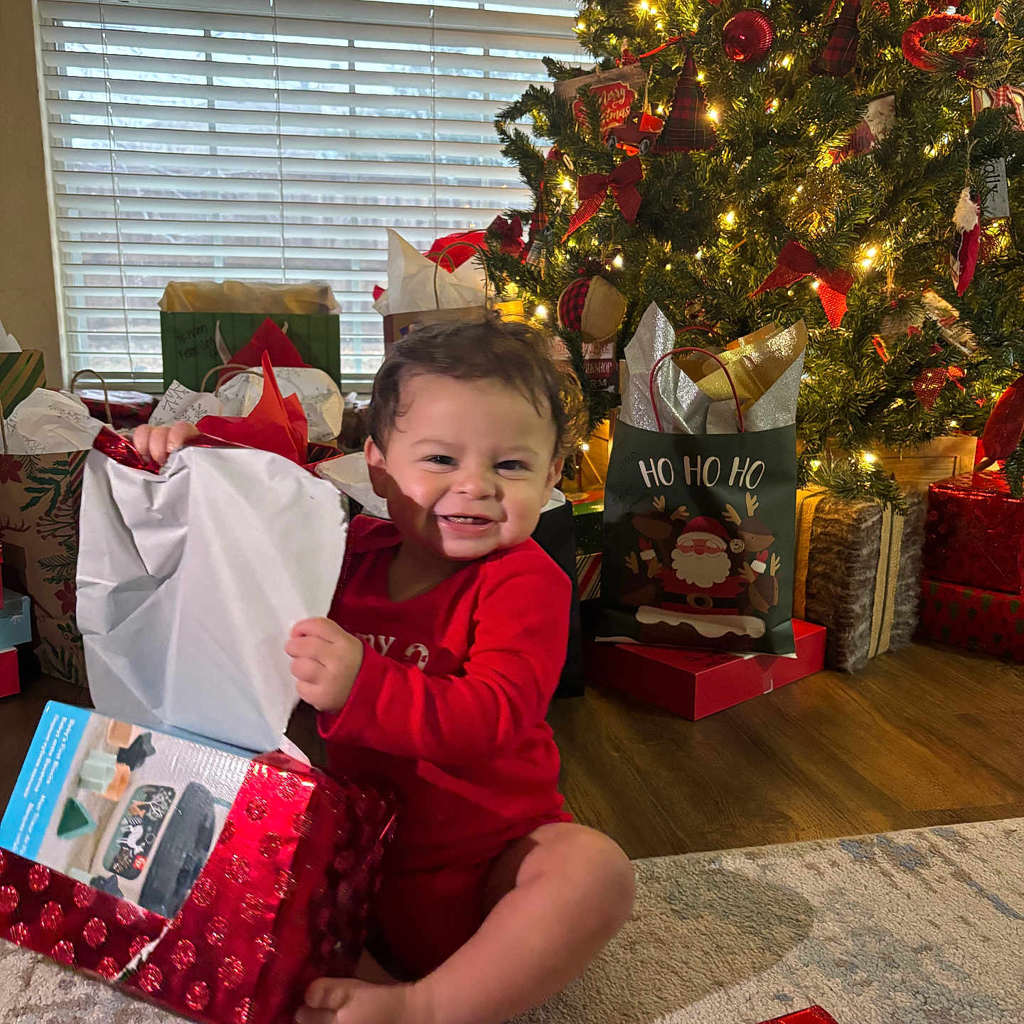 Angelo joined the competition — help win amazing prizes! accessories, architecture, baby, bag, box, building, christmas, christmasdecorations, couch, face, festival, fir, furniture, handbag, head, indoors, openingpresent, person, plant, tree