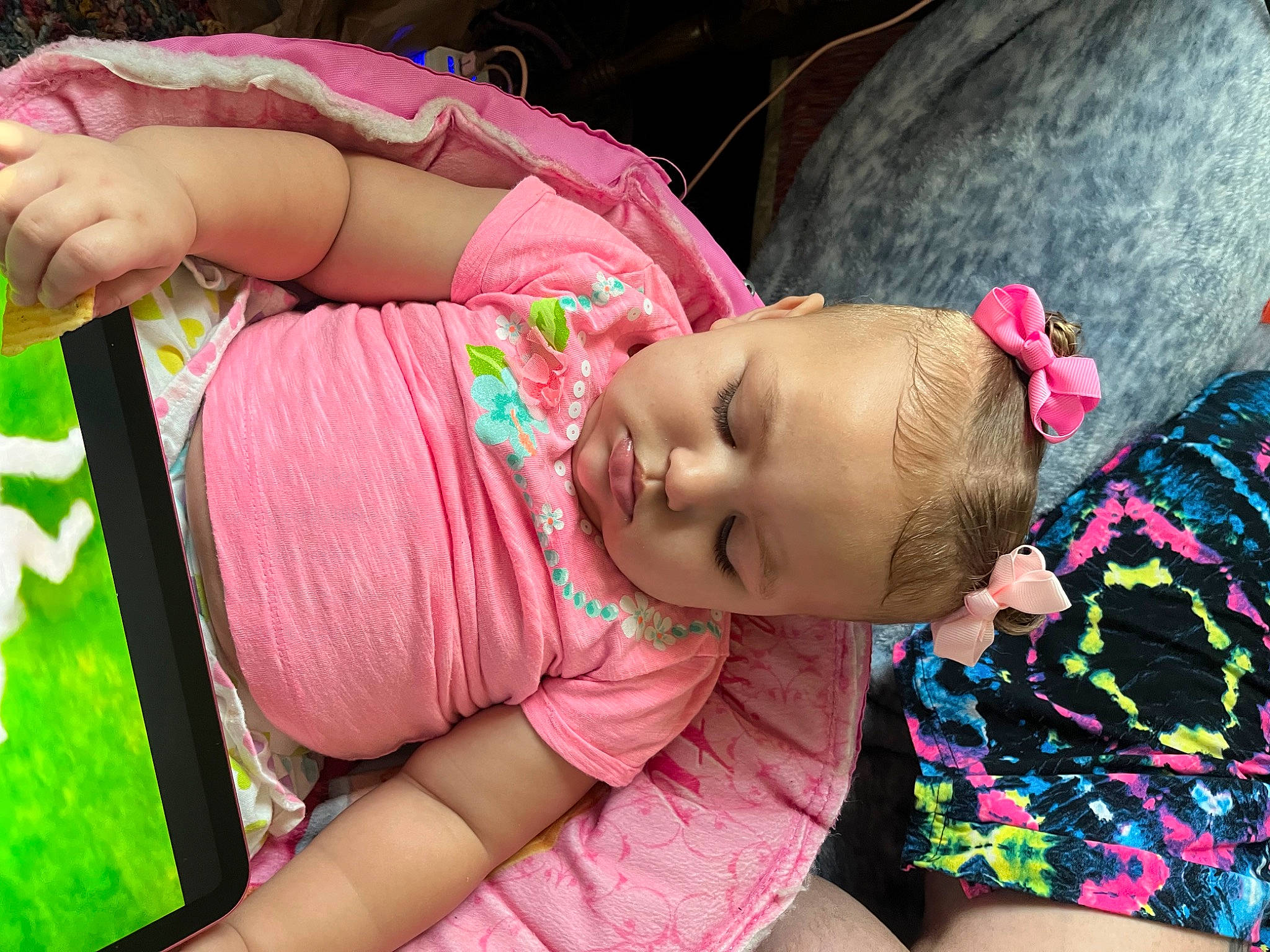 Ellianna joined the competition — help win amazing prizes! baby, baby_products, baby_toddler_clothing, child, fun, grass, happy, hat, leisure, magenta, pattern, person, pink, play, recreation, sitting, skin, summer, toddler, vacation