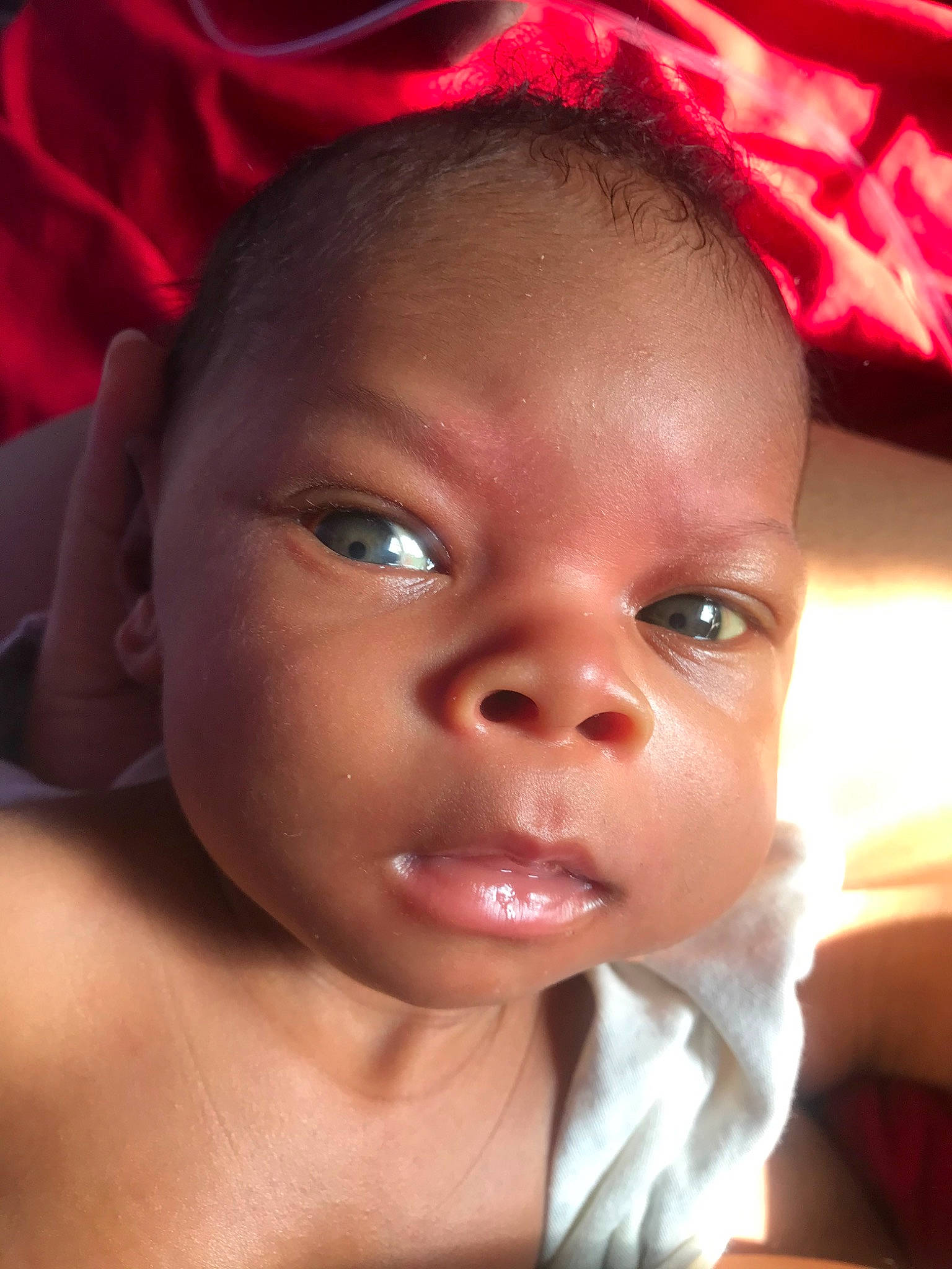 Emir is registered to the contest to win money with this photo: baby, beauty, cheek, child, chin, close_up, eye, eyebrow, face, facial_expression, forehead, hair, head, human, lip, mouth, nose, person, pink, skin