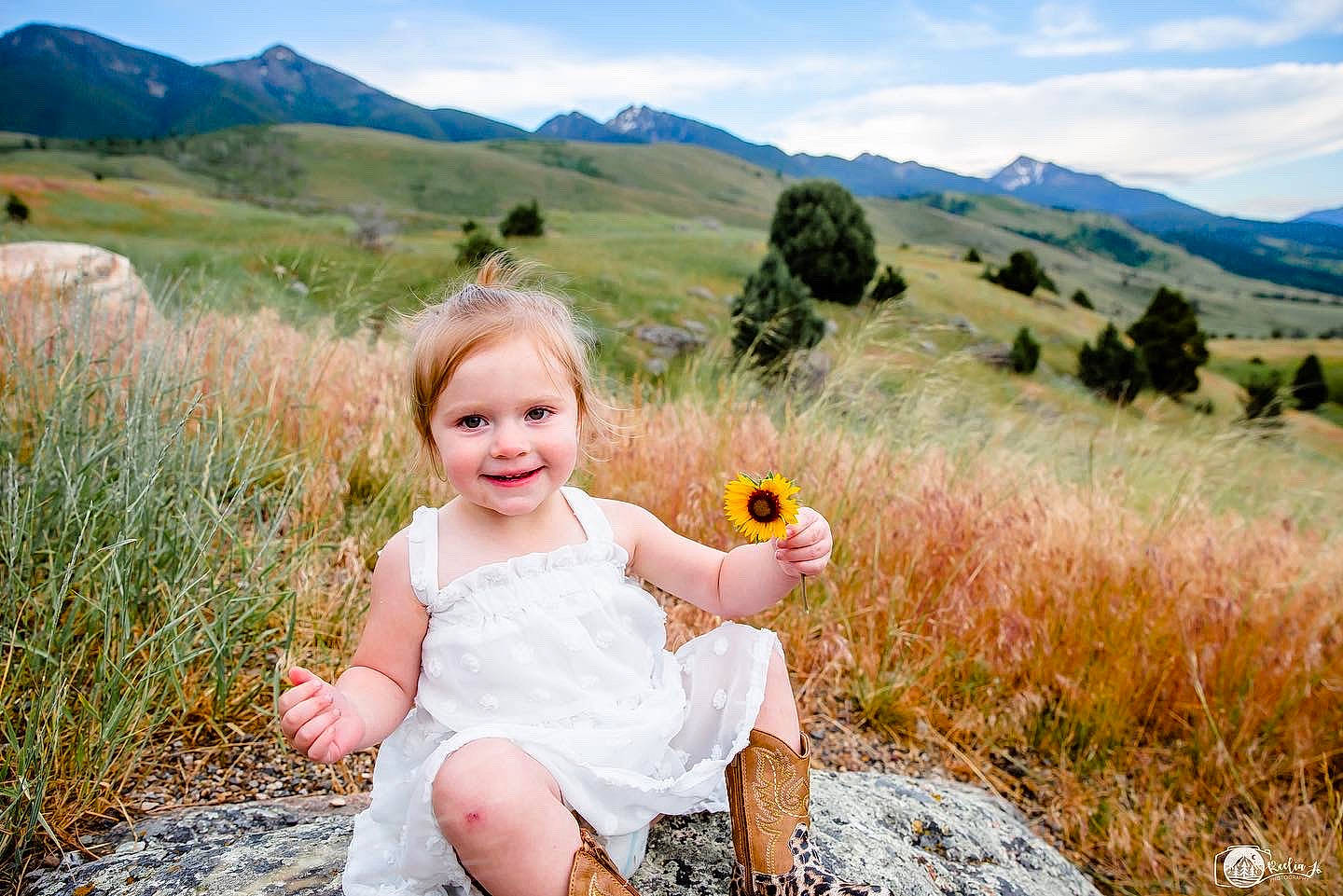Blakeleigh joined the competition — help win amazing prizes! cloud, dress, fawn, flash_photography, grass, grassland, happy, joy, landscape, meadow, morning, mountain, natural_environment, natural_landscape, people_in_nature, person, plant, sky, smile, summer